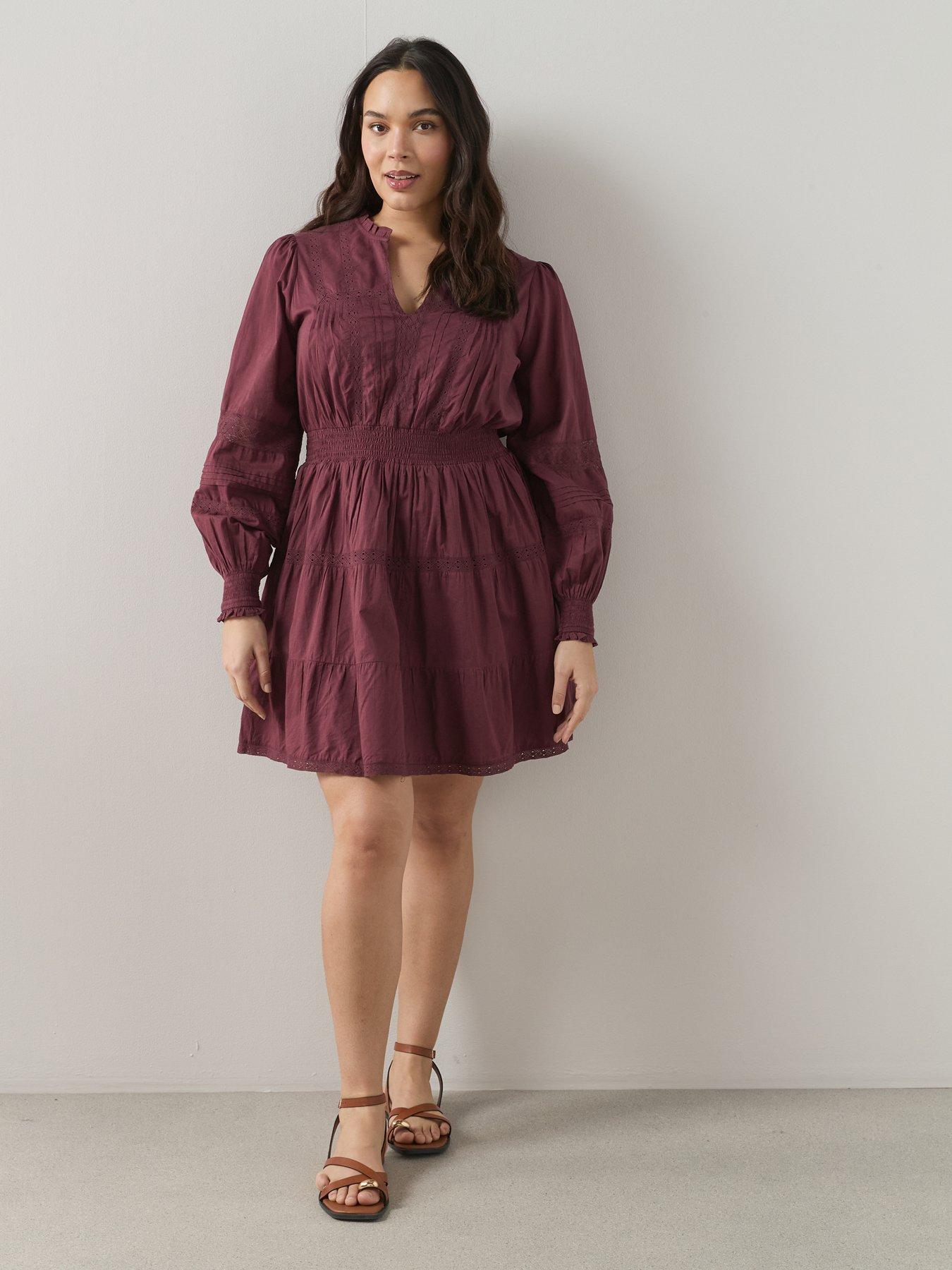 the-very-collection-curve-lace-insert-cotton-mini-dressback