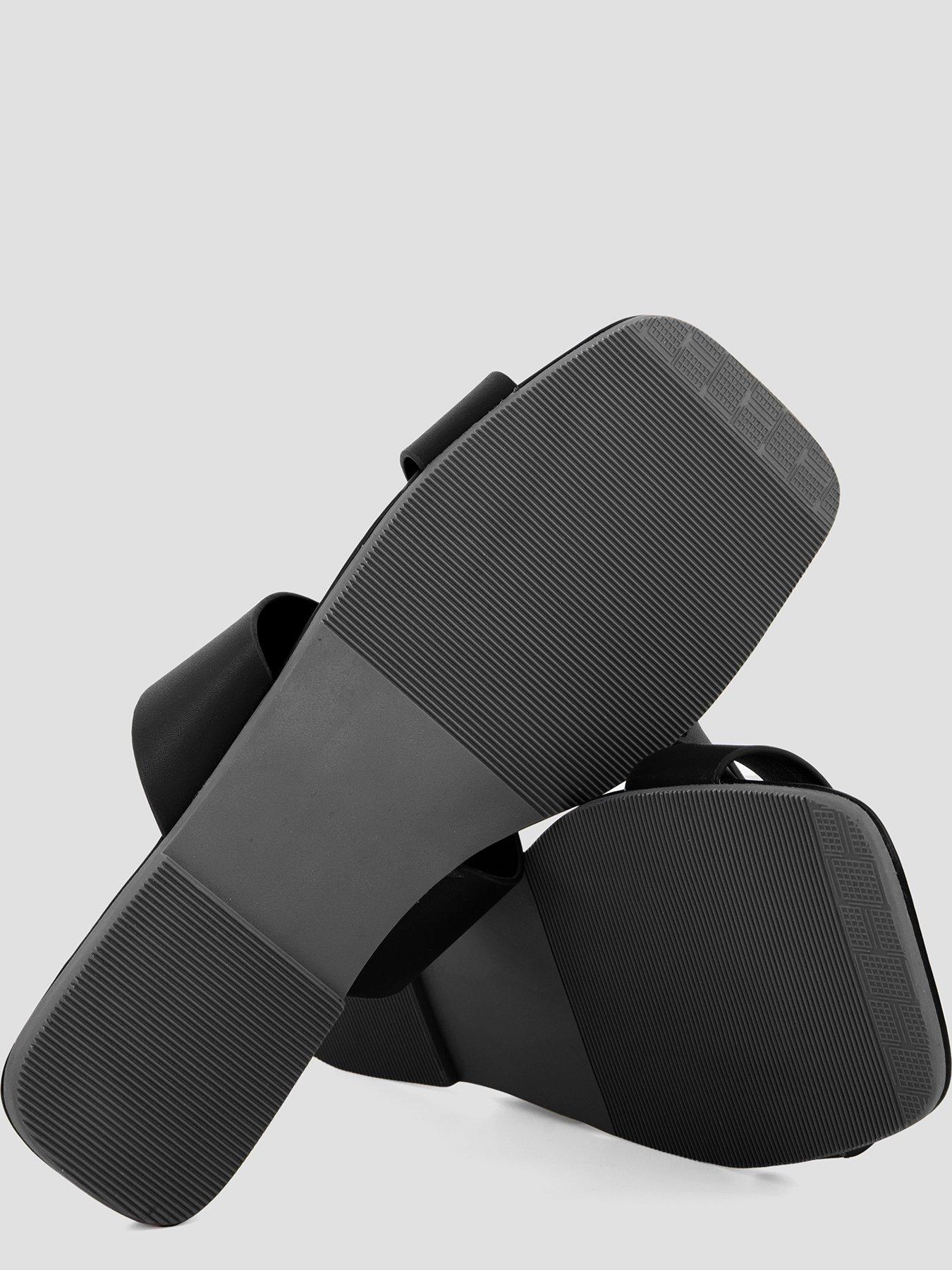 Image 4 of 6 of The Very Collection Real Leather Buckle Slider - Black