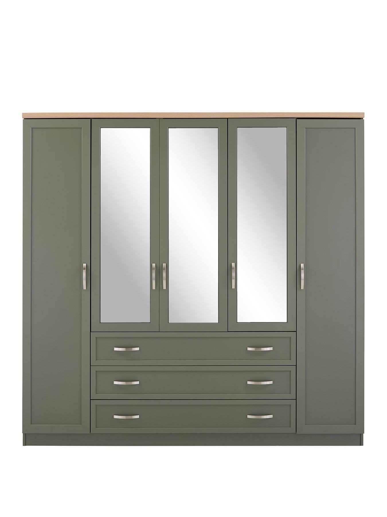 the-very-collection-camberley-5-doornbsp3-drawer-mirrored-wardrobestillFront