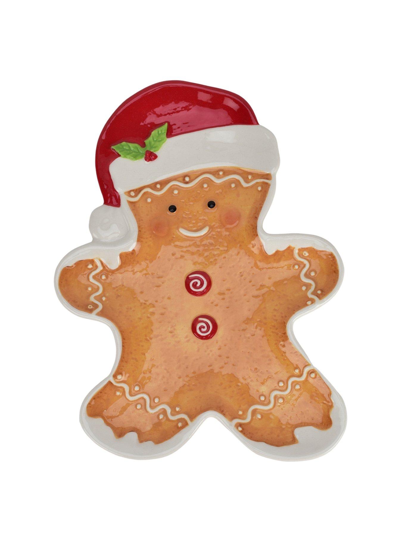 The Christmas Gift Co Ceramic Gingerbread Plate