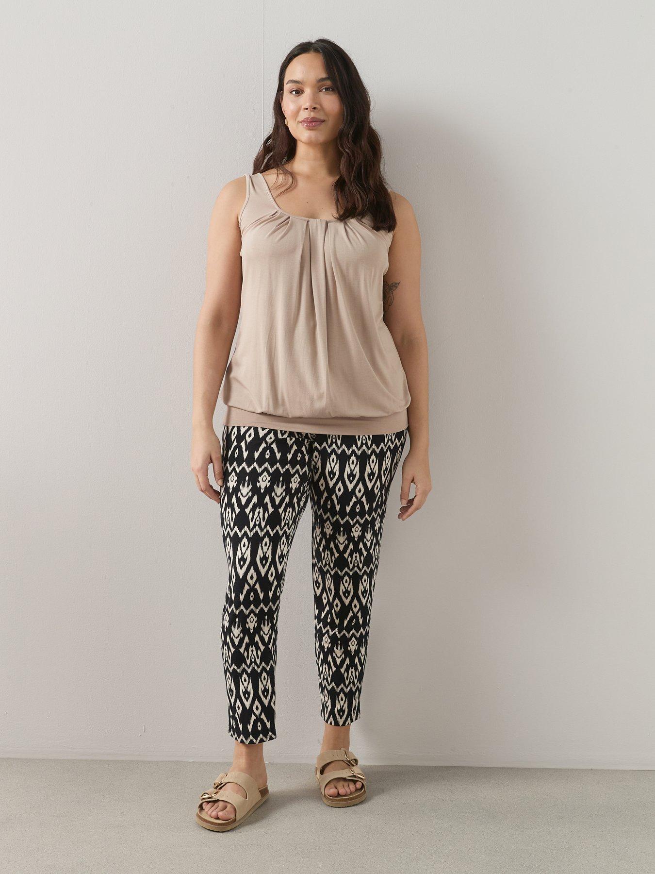 Image 2 of 3 of The Very Collection Curve Banded Hem Vest - Beige