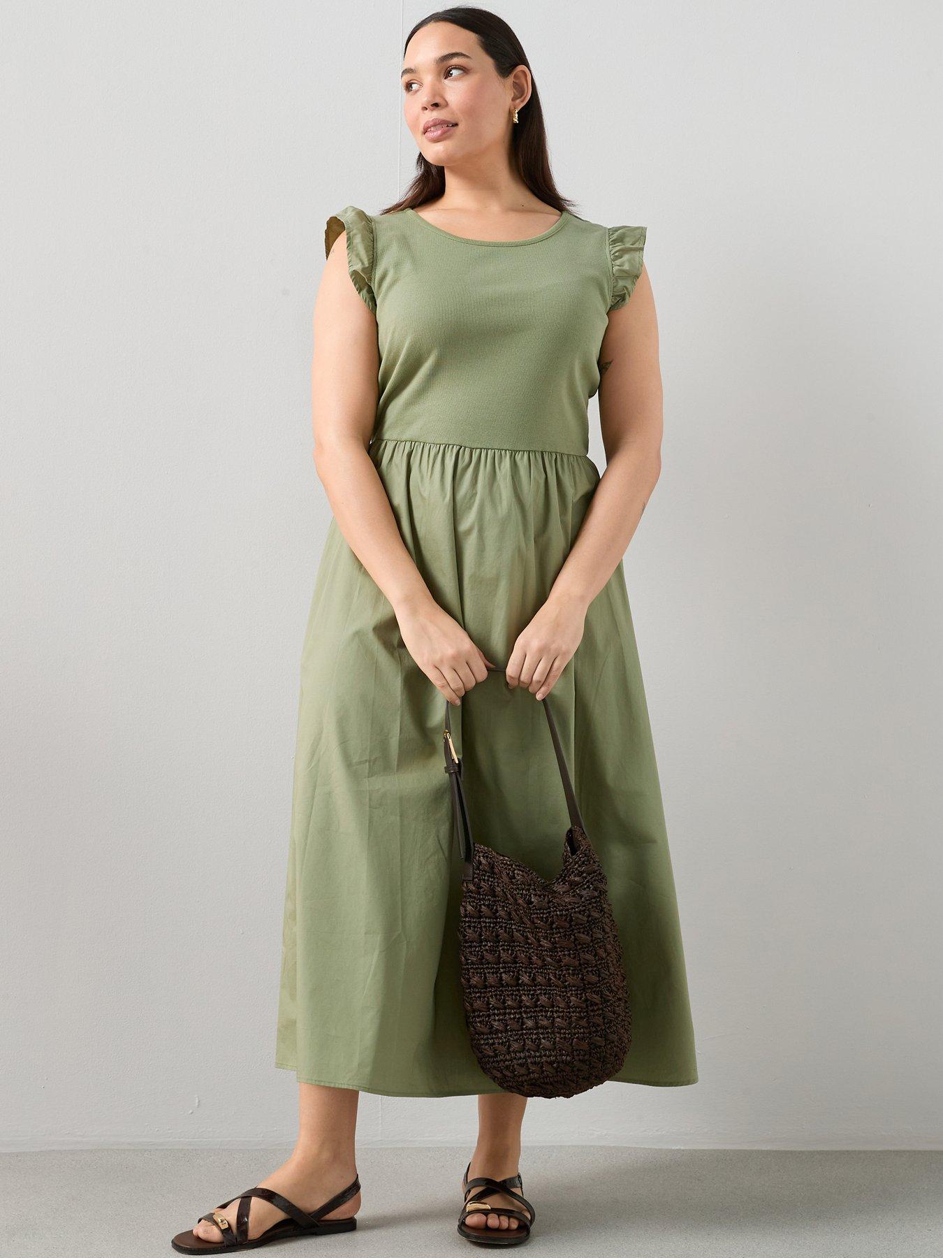 The Very Collection Curve 2 In 1 Woven Skirt Midi Dress