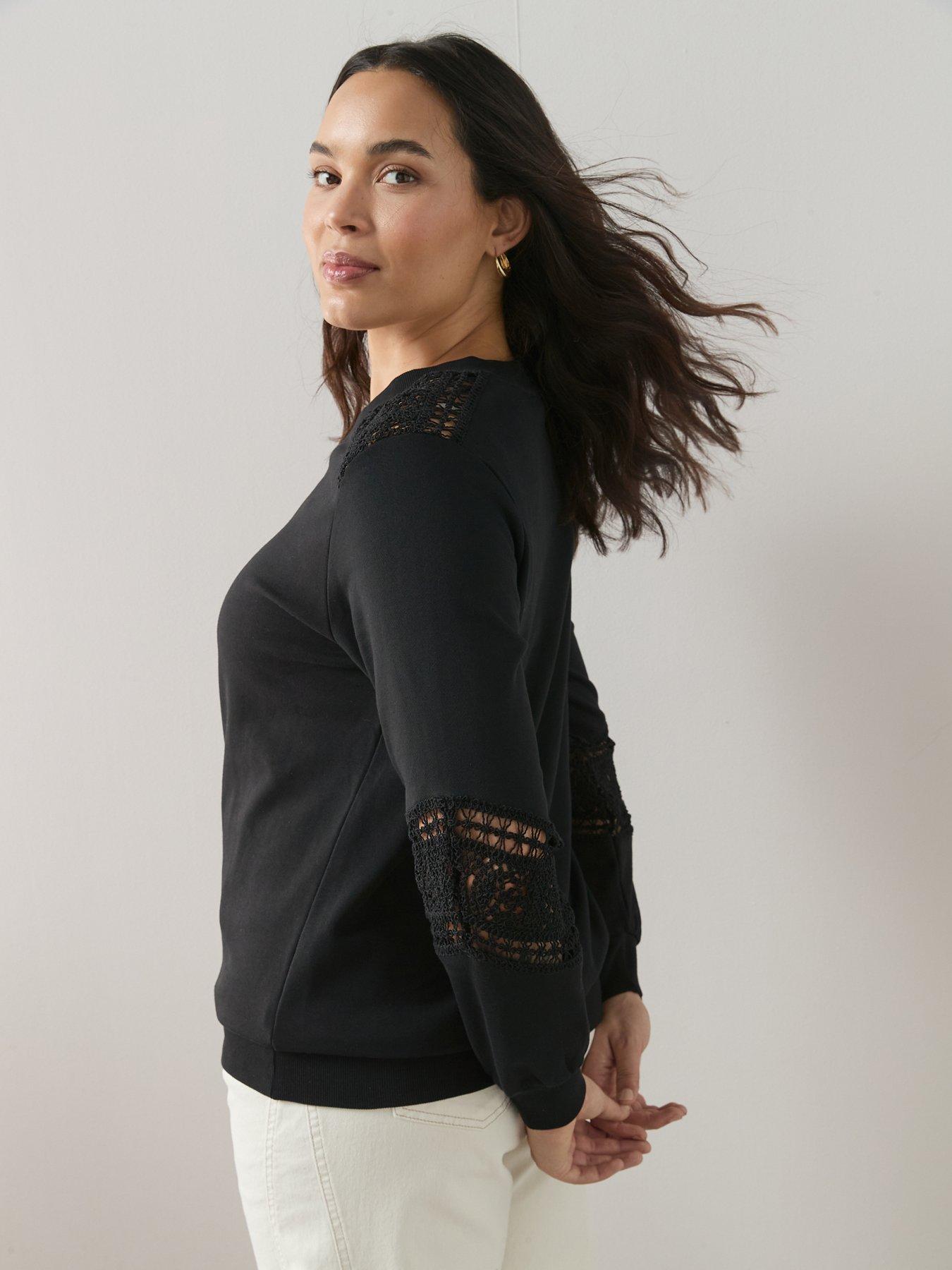 Image 5 of 6 of The Very Collection Curve Curve Lace Insert Sweat