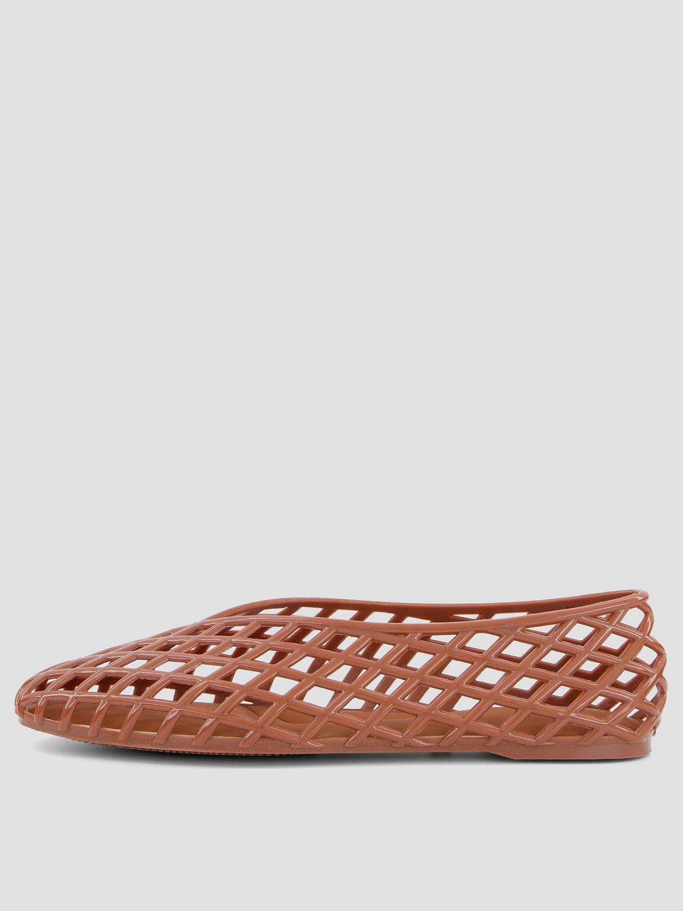 The Very Collection Jelly Diamond Cut Out Flats - Brown
