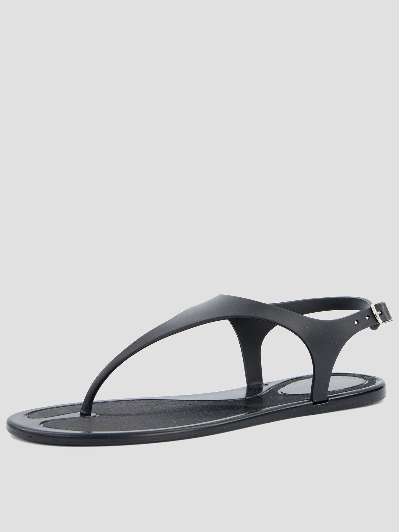 Image 1 of 7 of The Very Collection Toe Post Jelly Sandal - Black