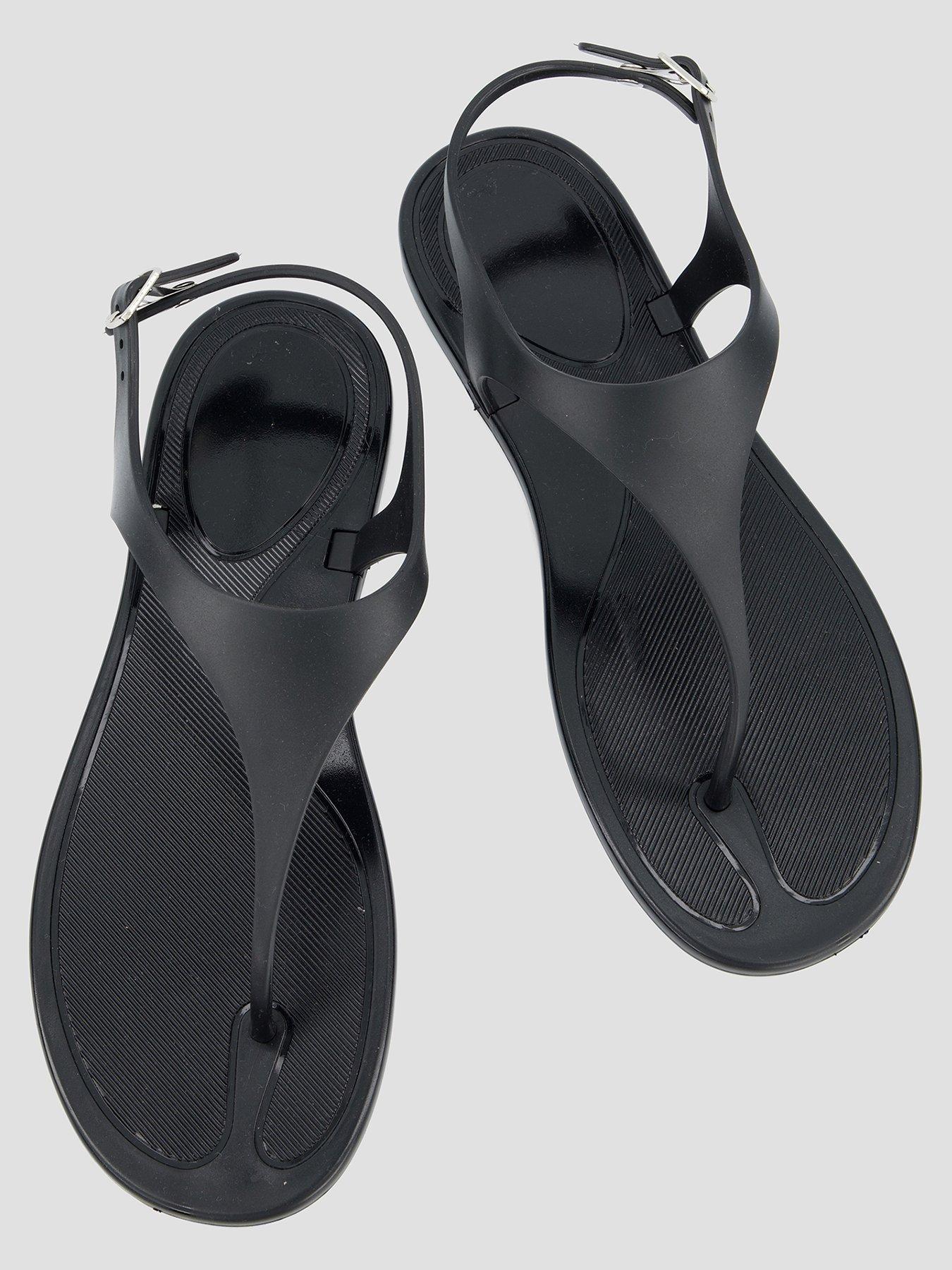 Image 3 of 7 of The Very Collection Toe Post Jelly Sandal - Black