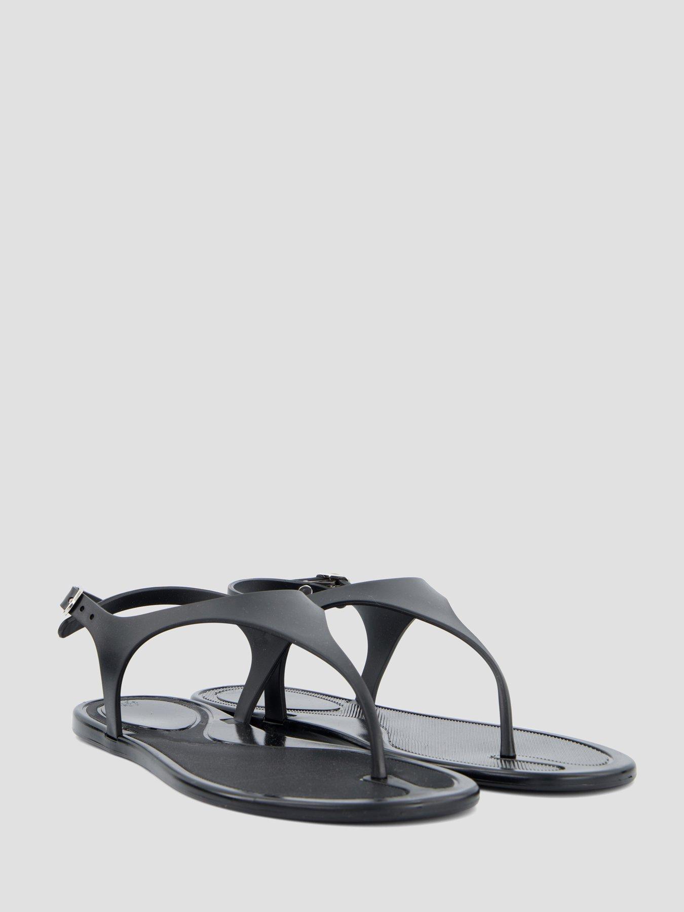 Image 6 of 7 of The Very Collection Toe Post Jelly Sandal - Black