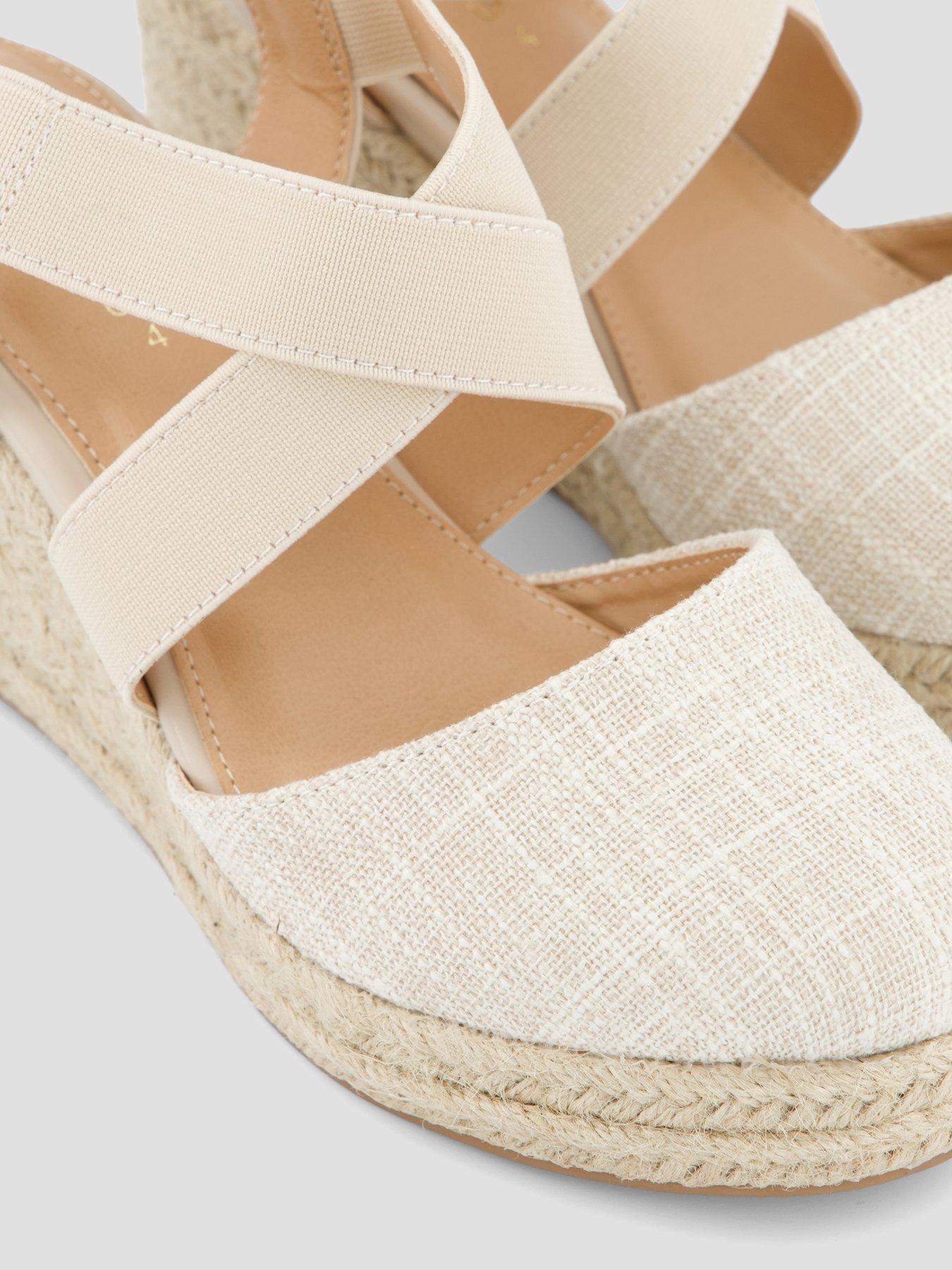 Image 5 of 7 of The Very Collection Wide Fit High Closed Toe Wedge Shoe - Natural