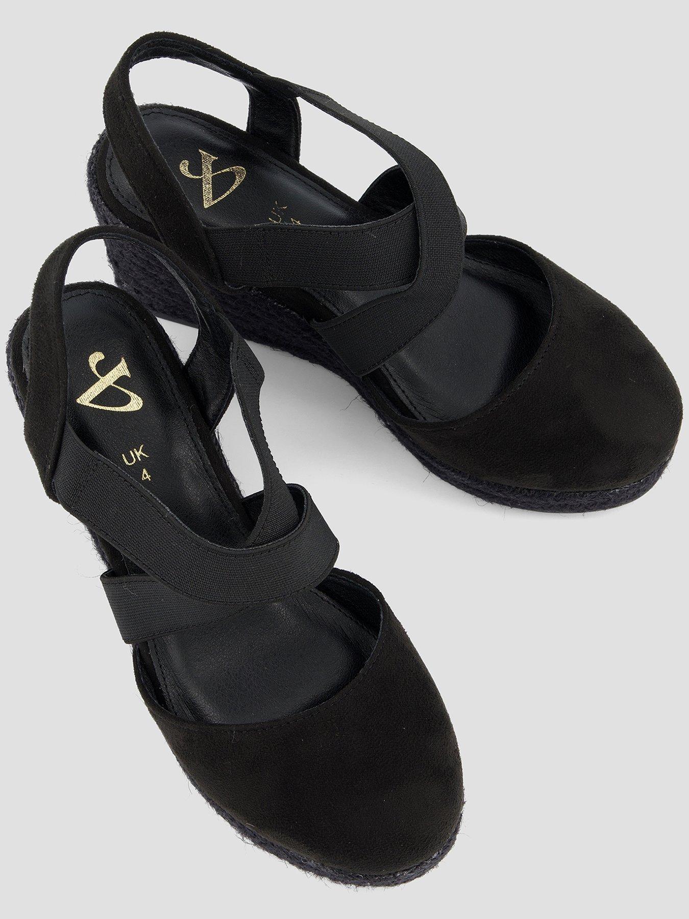 Image 3 of 7 of The Very Collection Wide Fit High Closed Toe Wedge Shoe - Black