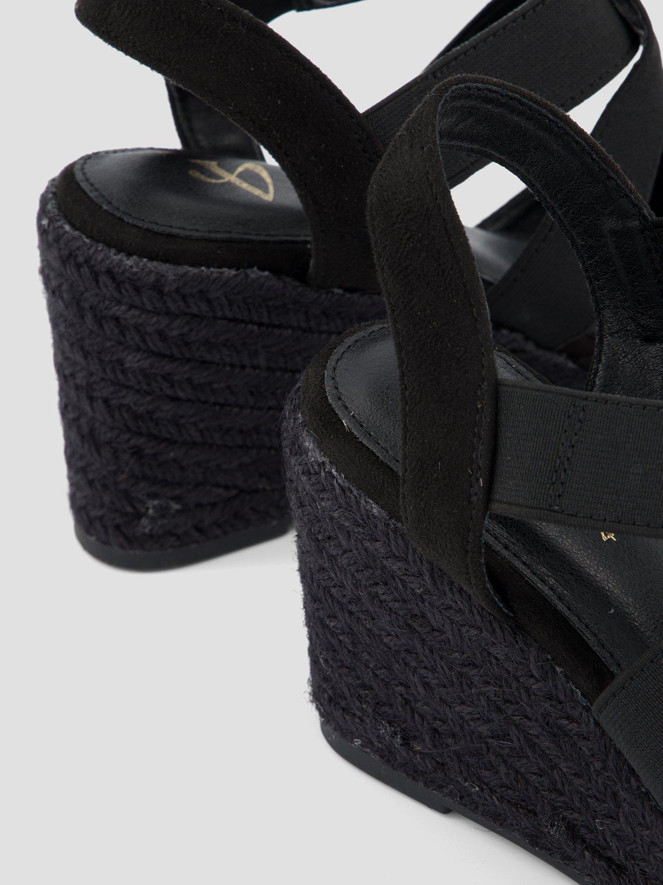 Image 5 of 7 of The Very Collection Wide Fit High Closed Toe Wedge Shoe - Black