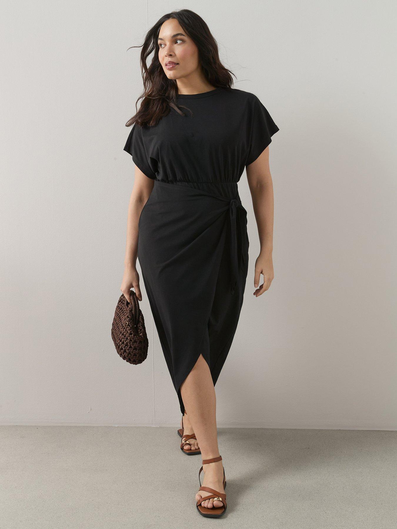 The Very Collection Curve Wrap Skirt Cotton T-shirt Dress