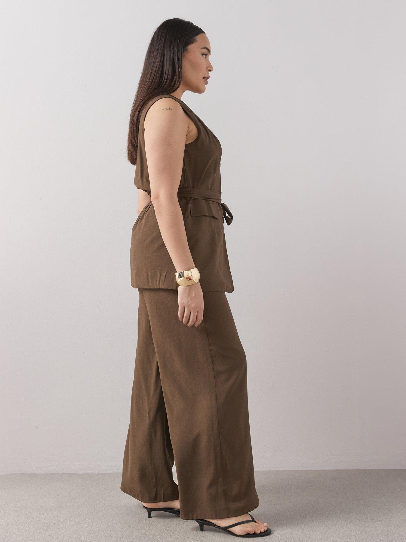 Image 5 of 6 of The Very Collection Curve Longline Linen Co-ord&nbsp;Waistcoat