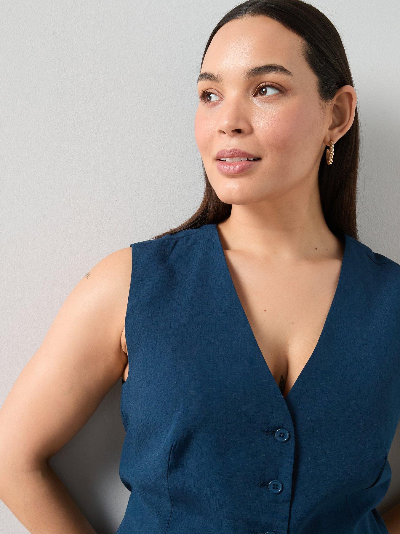 The Very Collection Curve Button Through Waistcoat Co-ord | Very Ireland