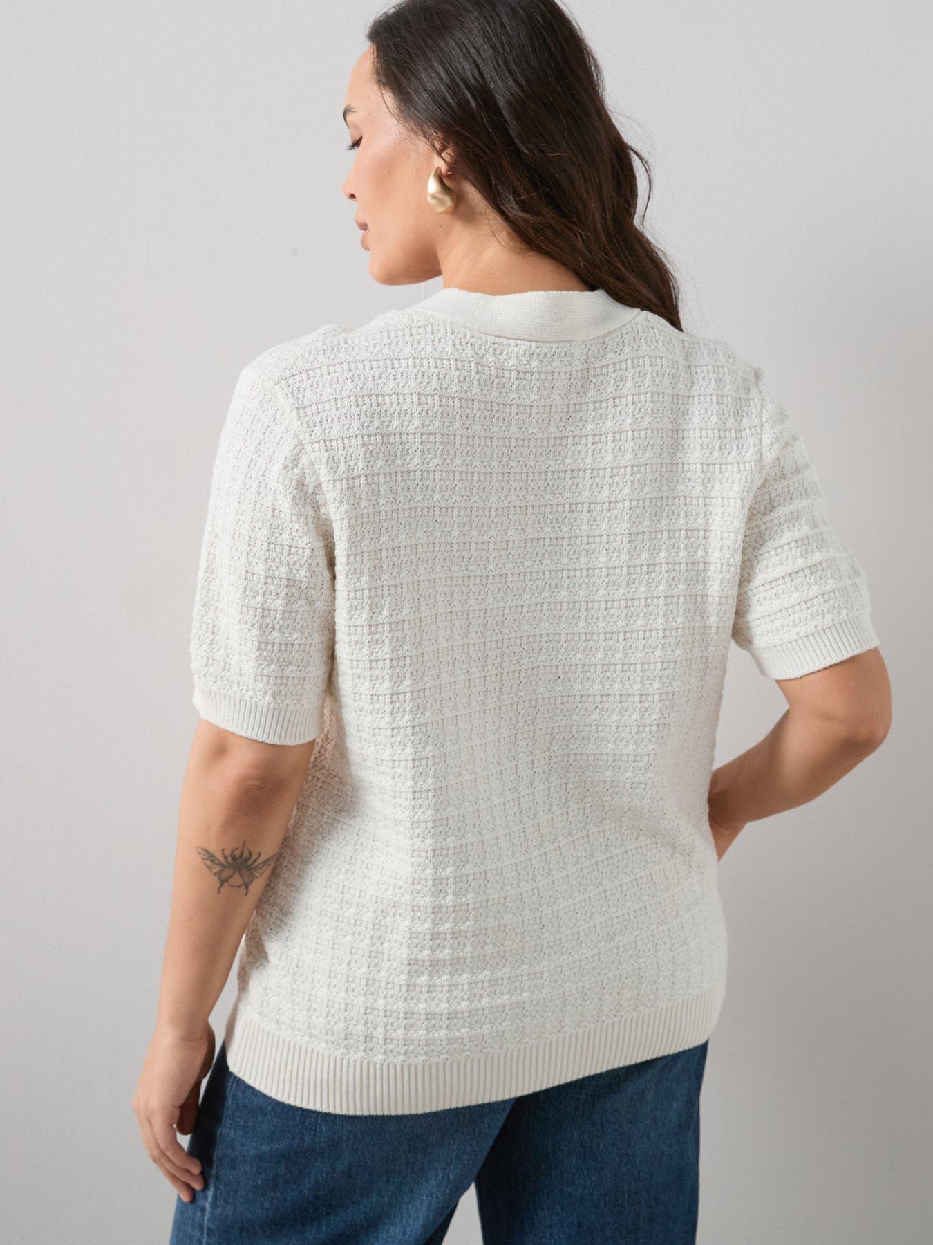 the-very-collection-curve-shell-button-short-sleeve-cardiganstillFront