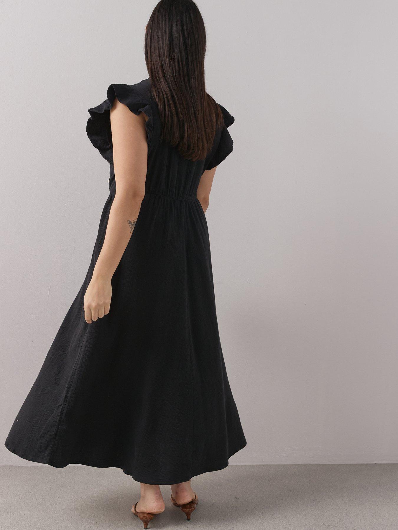 Image 2 of 6 of The Very Collection Curve Cheesecloth Waisted Midi Dress