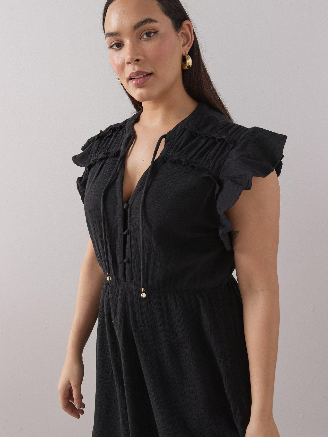 Image 6 of 6 of The Very Collection Curve Cheesecloth Waisted Midi Dress