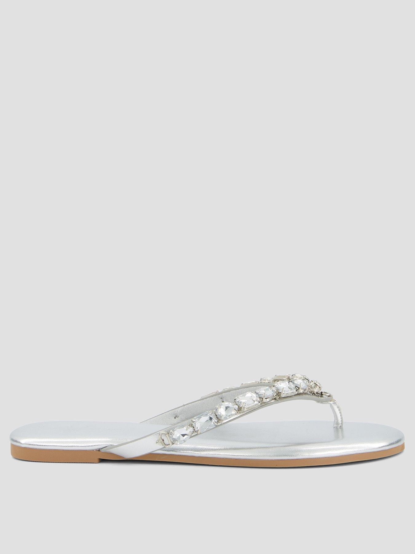 the-very-collection-wide-fit-embellished-toe-post-sandals-silverstillFront