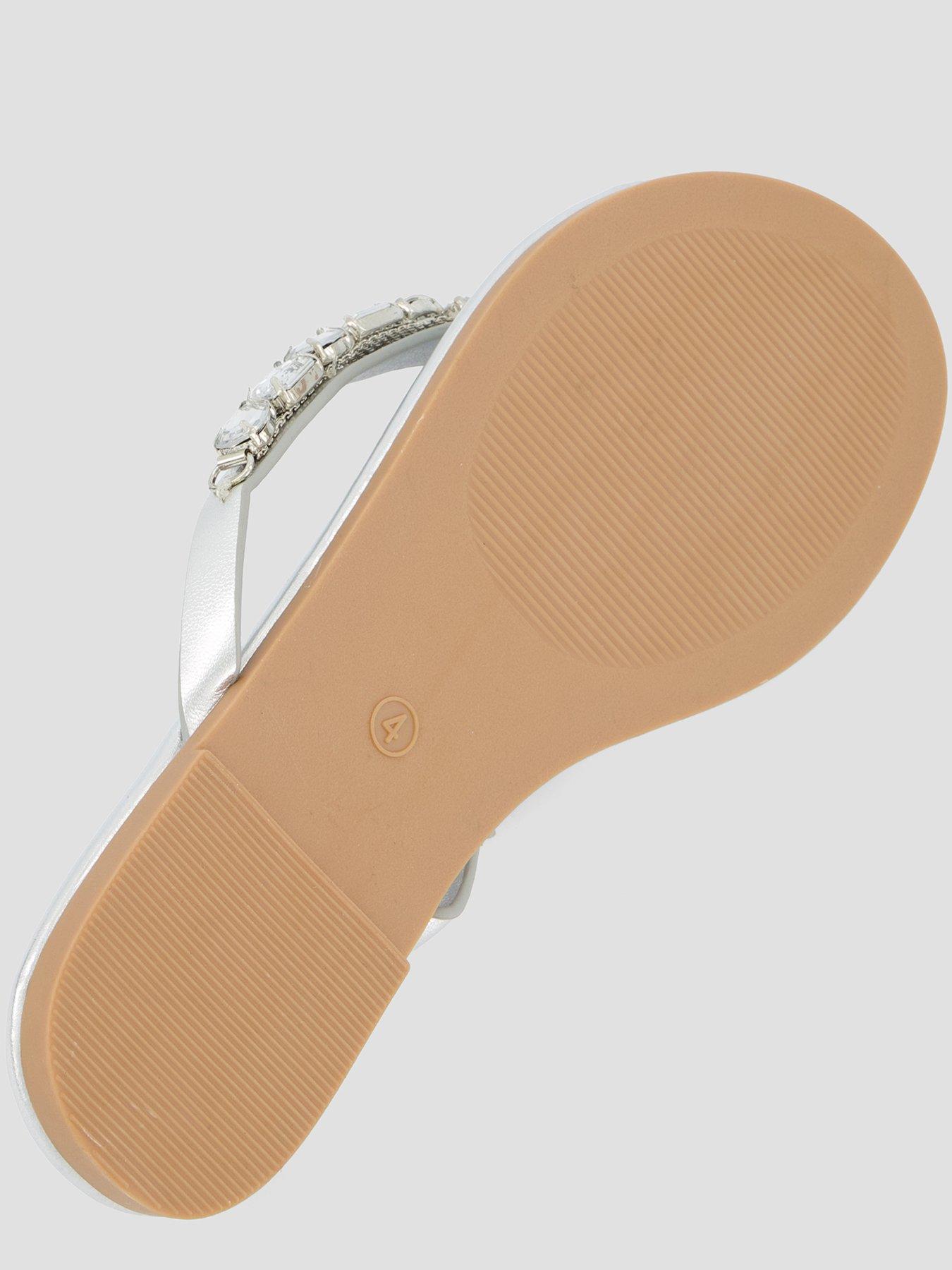 the-very-collection-wide-fit-embellished-toe-post-sandals-silverdetail