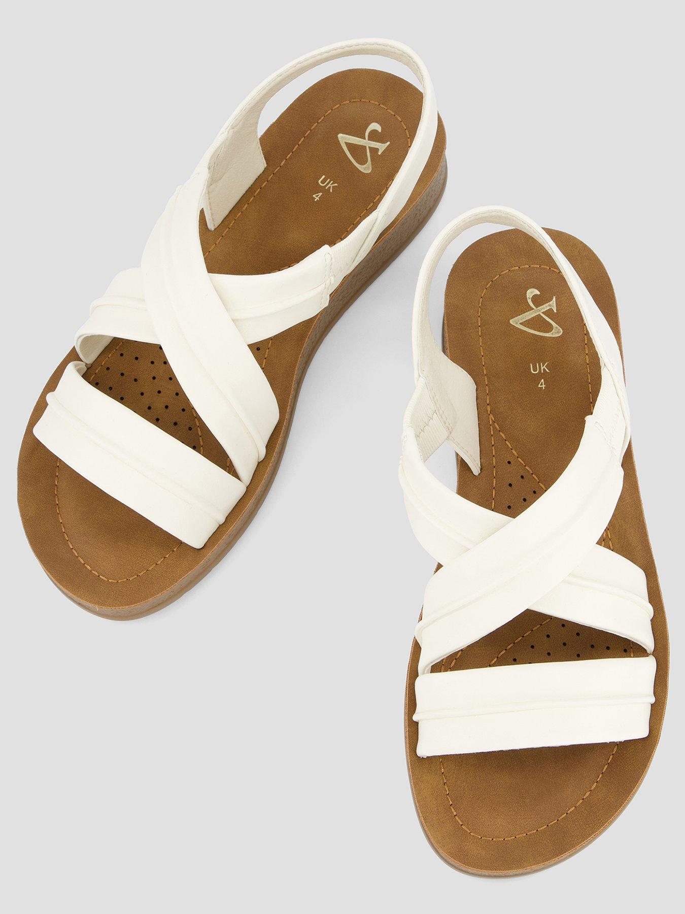 the-very-collection-comfort-flat-sandal-with-cross-strap-creamoutfit