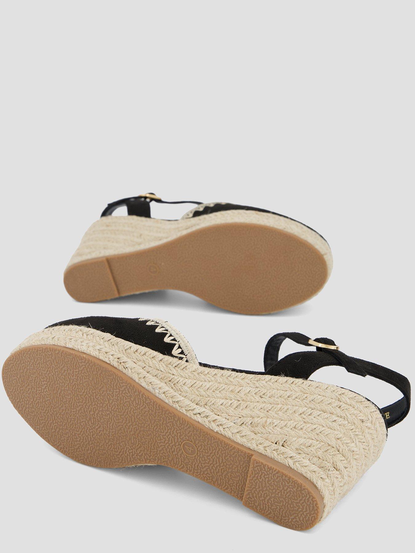 Image 4 of 7 of The Very Collection Extra Wide Low Wedge Closed Toe Shoes - Black
