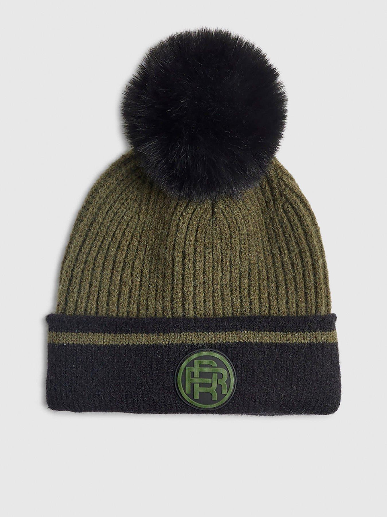 river-island-mini-boys-colour-block-pom-beanie-khaki