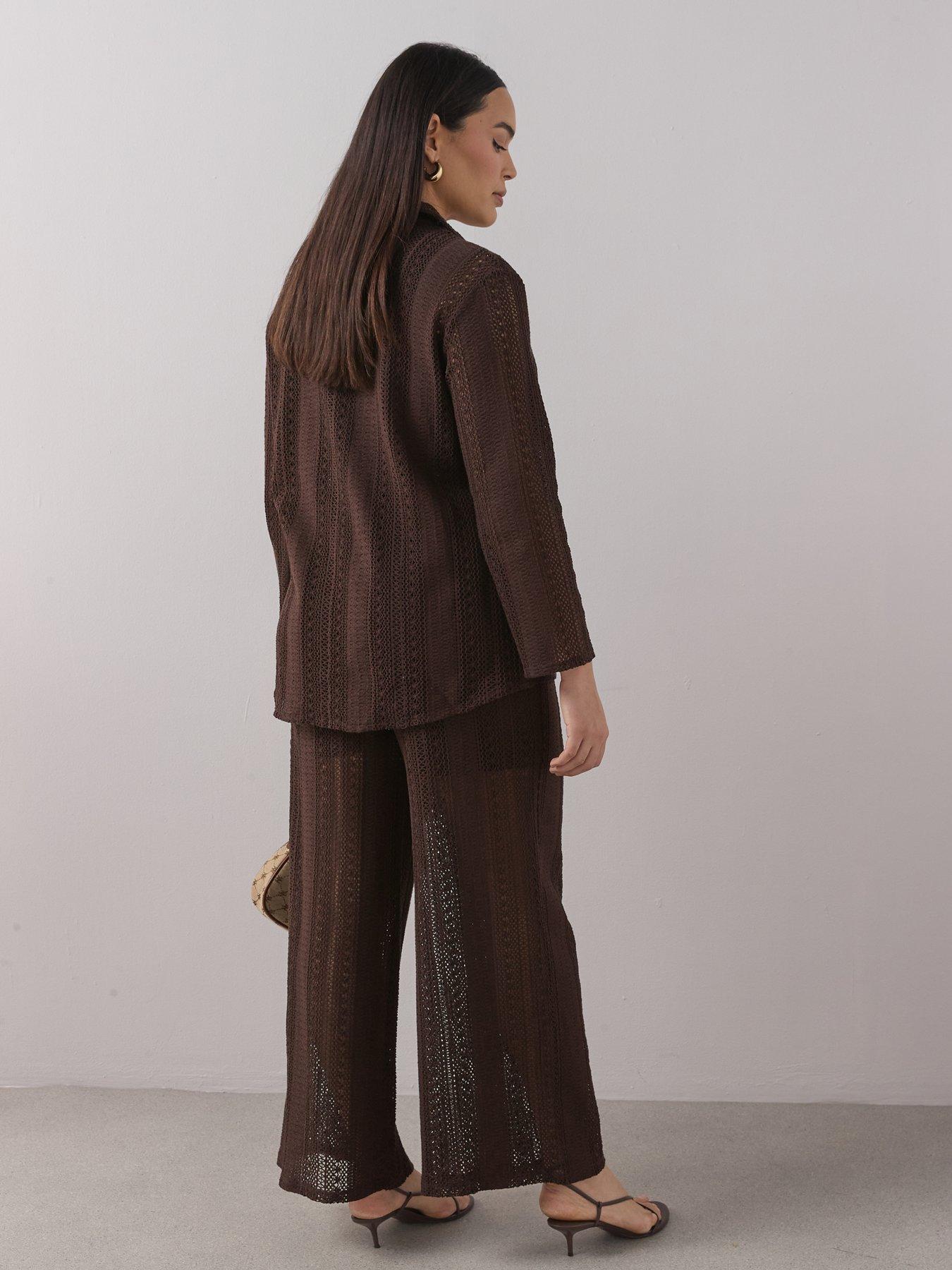 Image 5 of 6 of The Very Collection Curve Crochet Trouser Co-ord