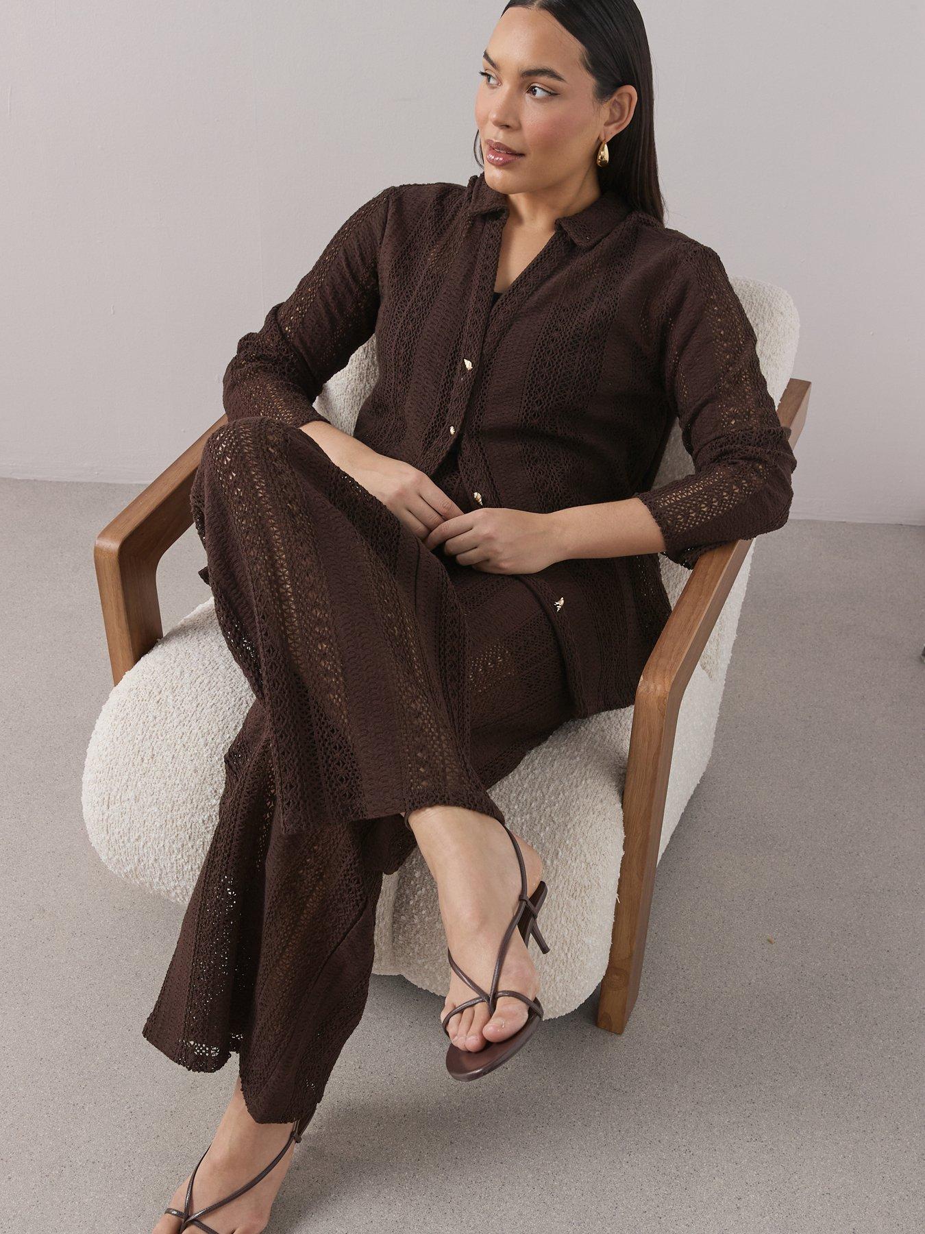 Image 6 of 6 of The Very Collection Curve Crochet Trouser Co-ord