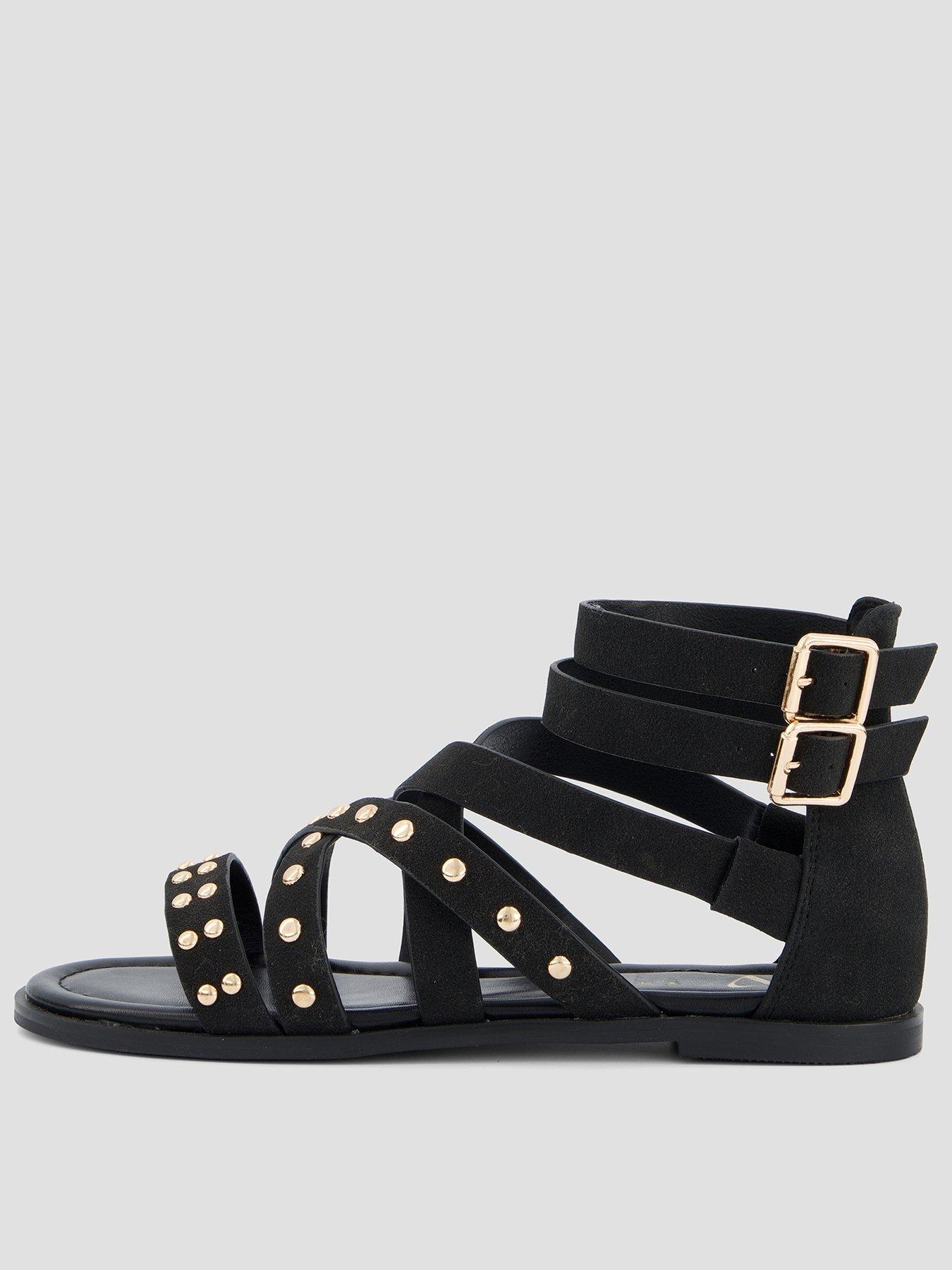 The Very Collection Wide Fit Studded Gladiator Sandal