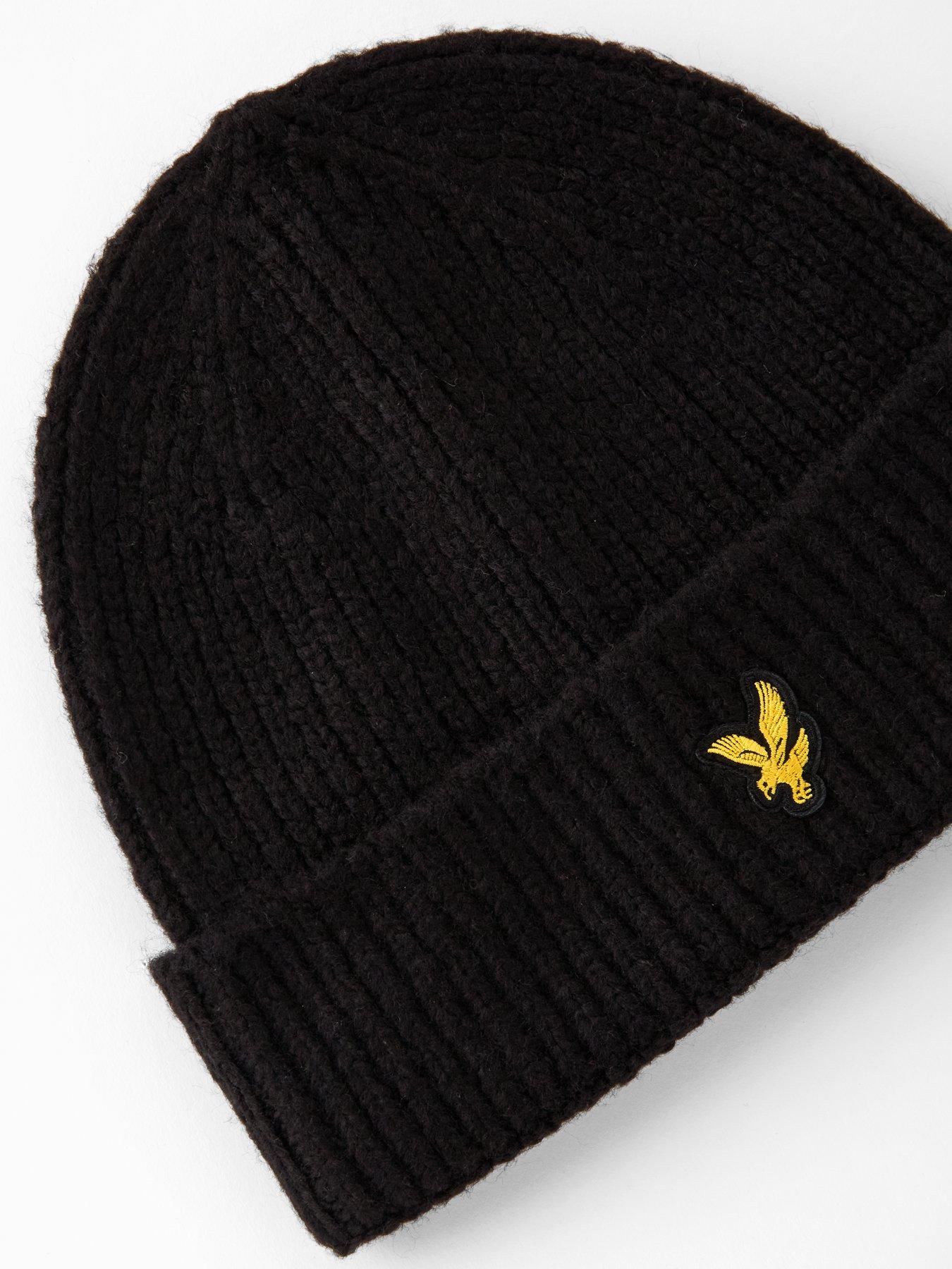 lyle-scott-brushed-scarf-and-beanie-set-blackdetail