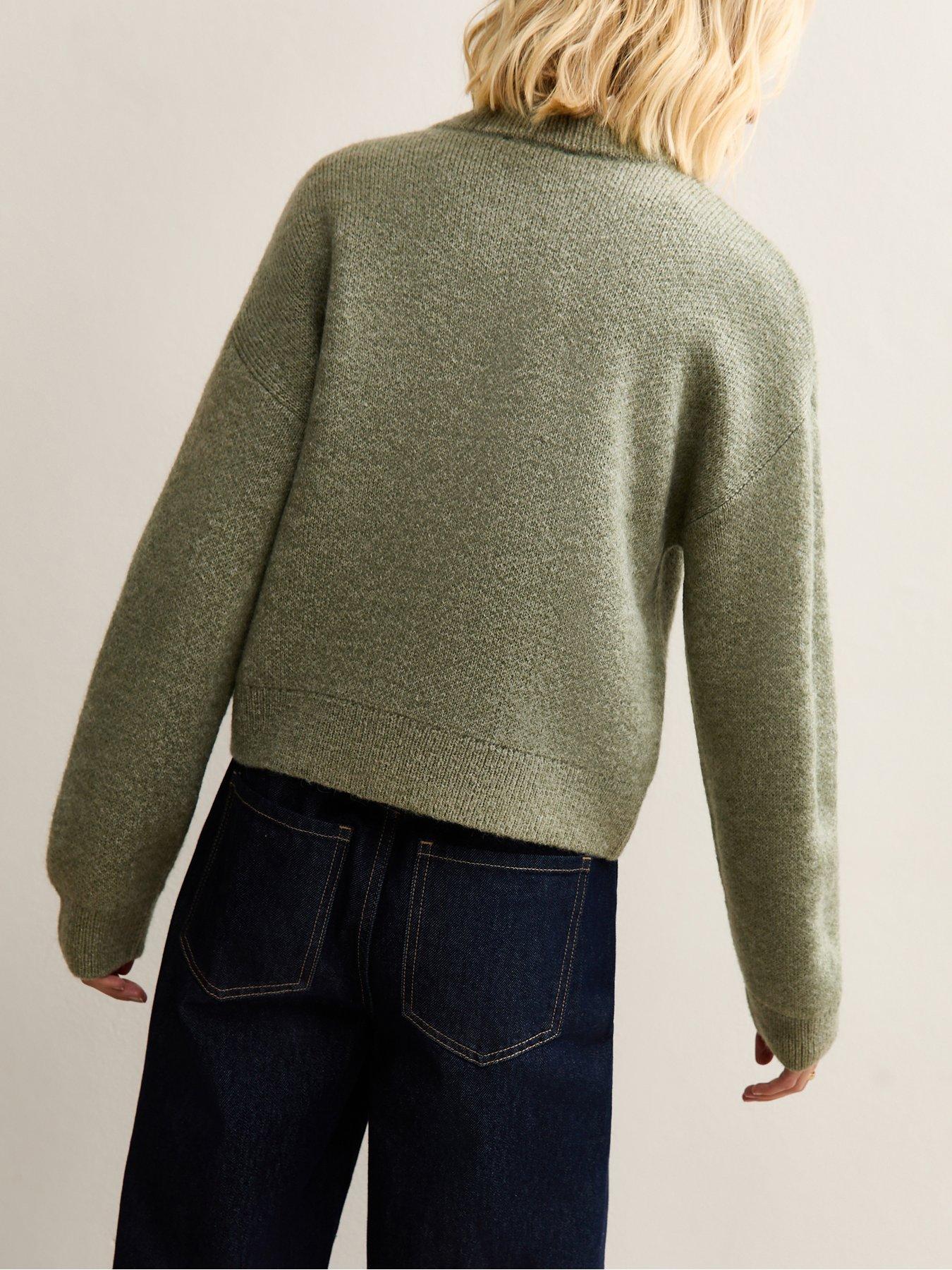 new-look-light-khaki-flap-pocket-knitted-bomberstillFront