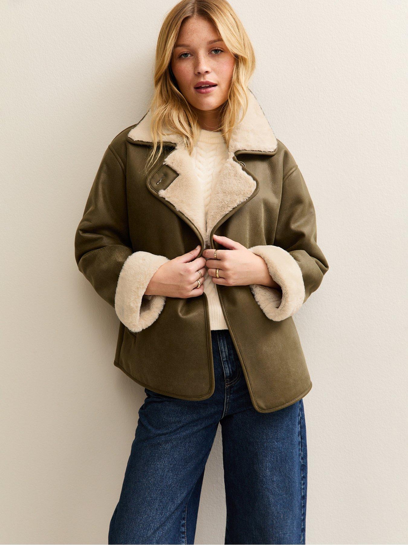 new-look-contrast-trim-bonded-jacket-green