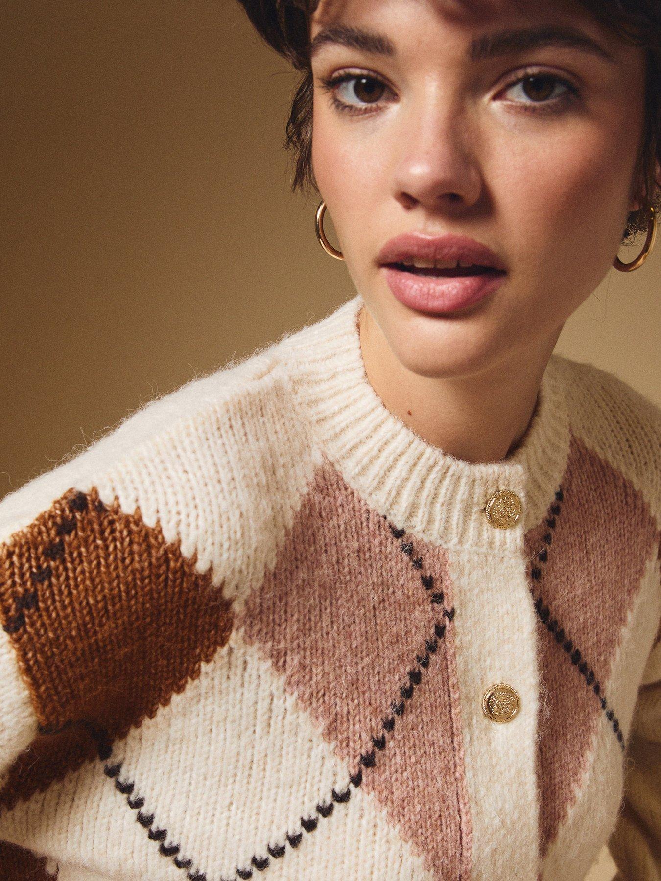 new-look-argyle-pattern-crew-neck-cardigan-creamdetail