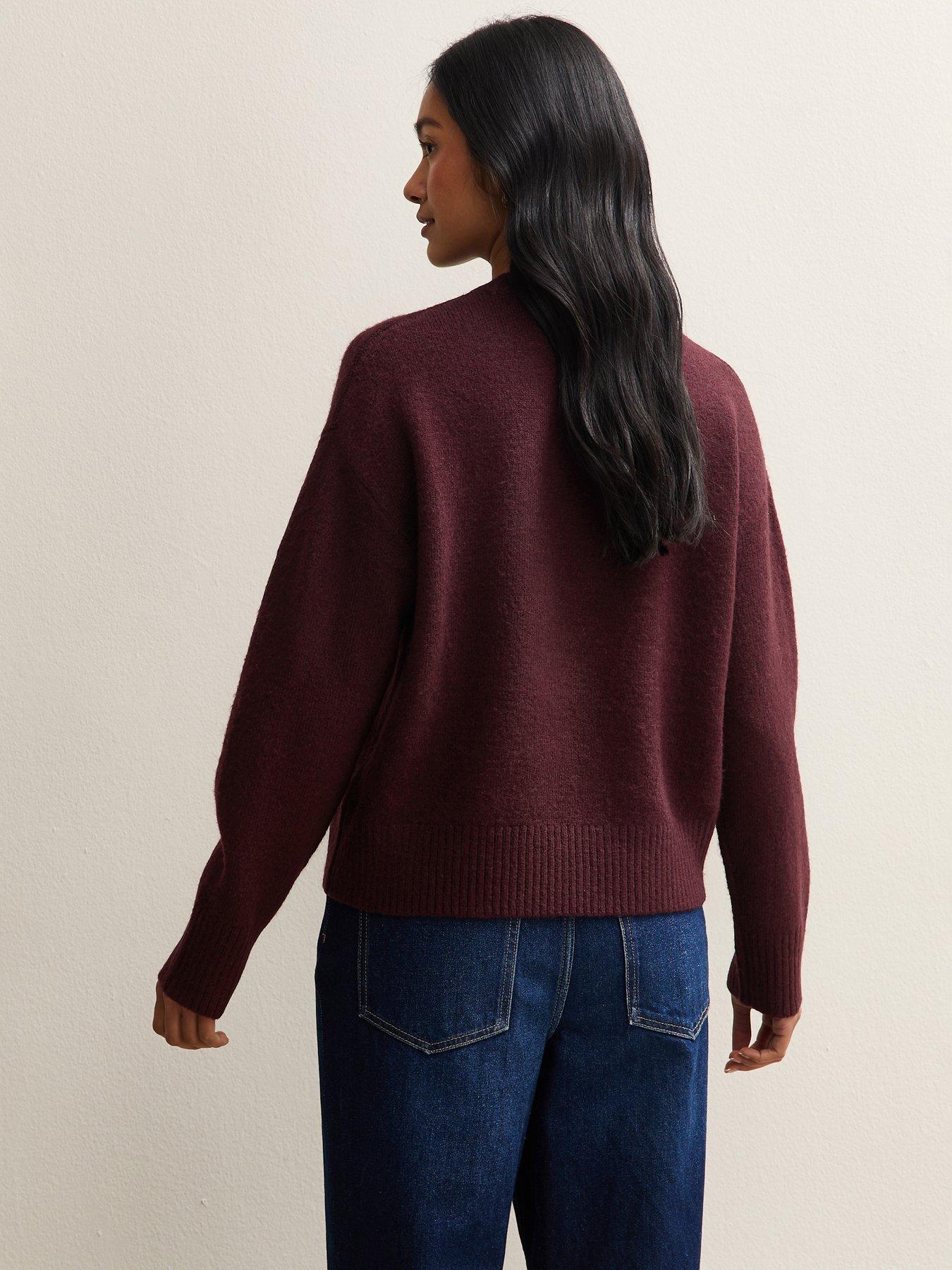 new-look-dark-red-sequin-lips-crew-neck-jumperstillFront