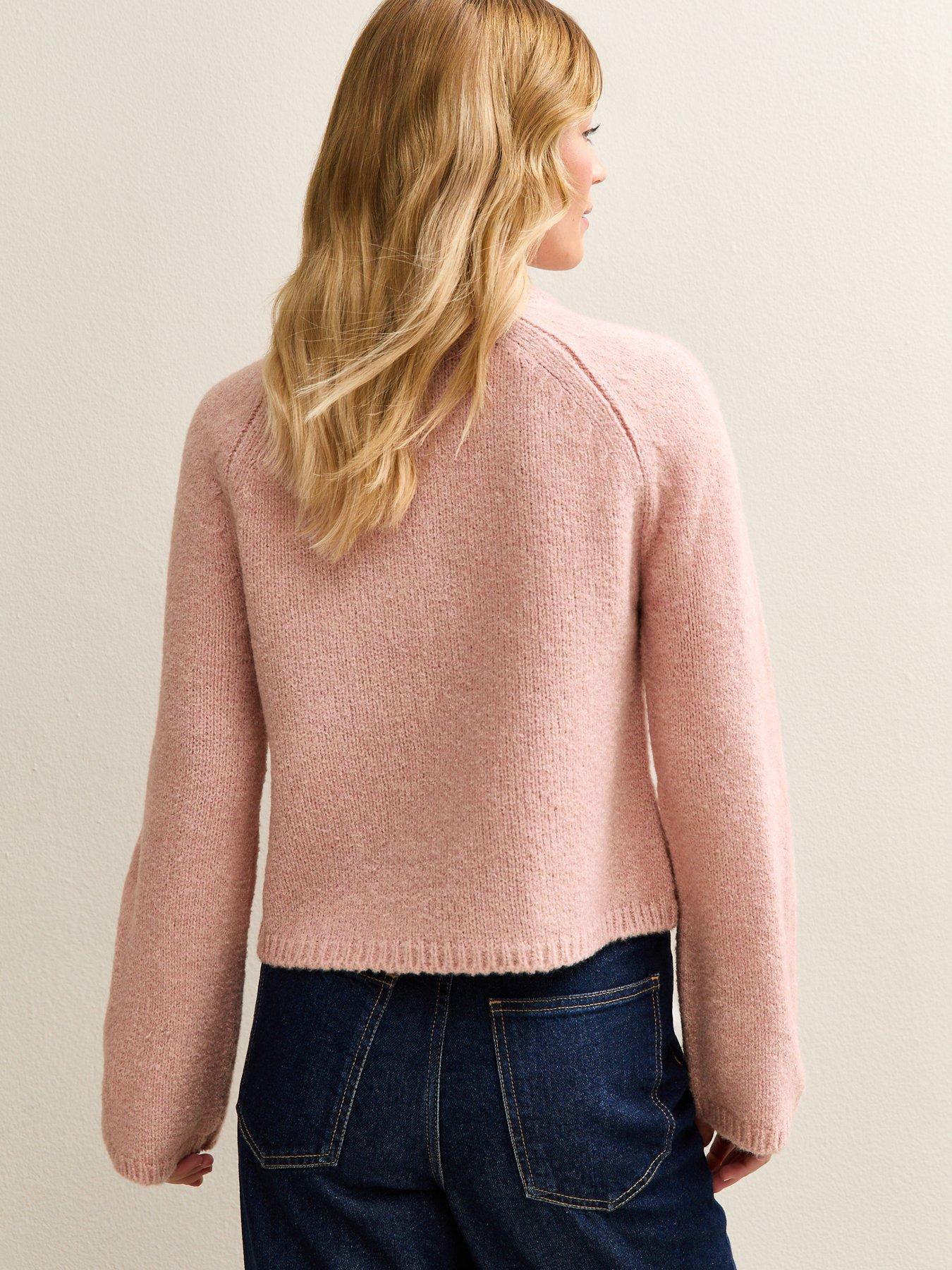 Image 2 of 5 of New Look Light Pink Wide Sleeve Raglan Jumper