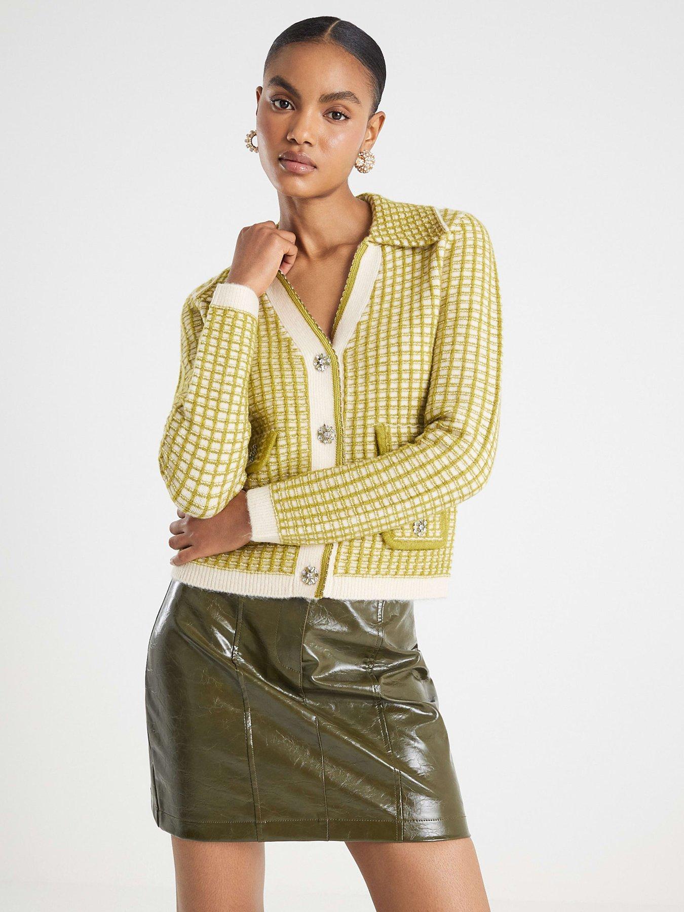 River Island Knitted Heritage Cardigan - Green