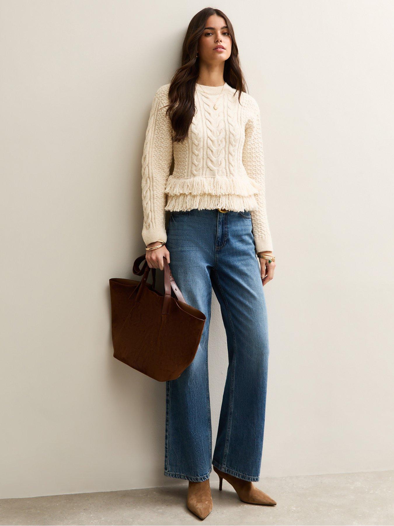 new-look-cream-cable-knit-fringe-hem-jumperback