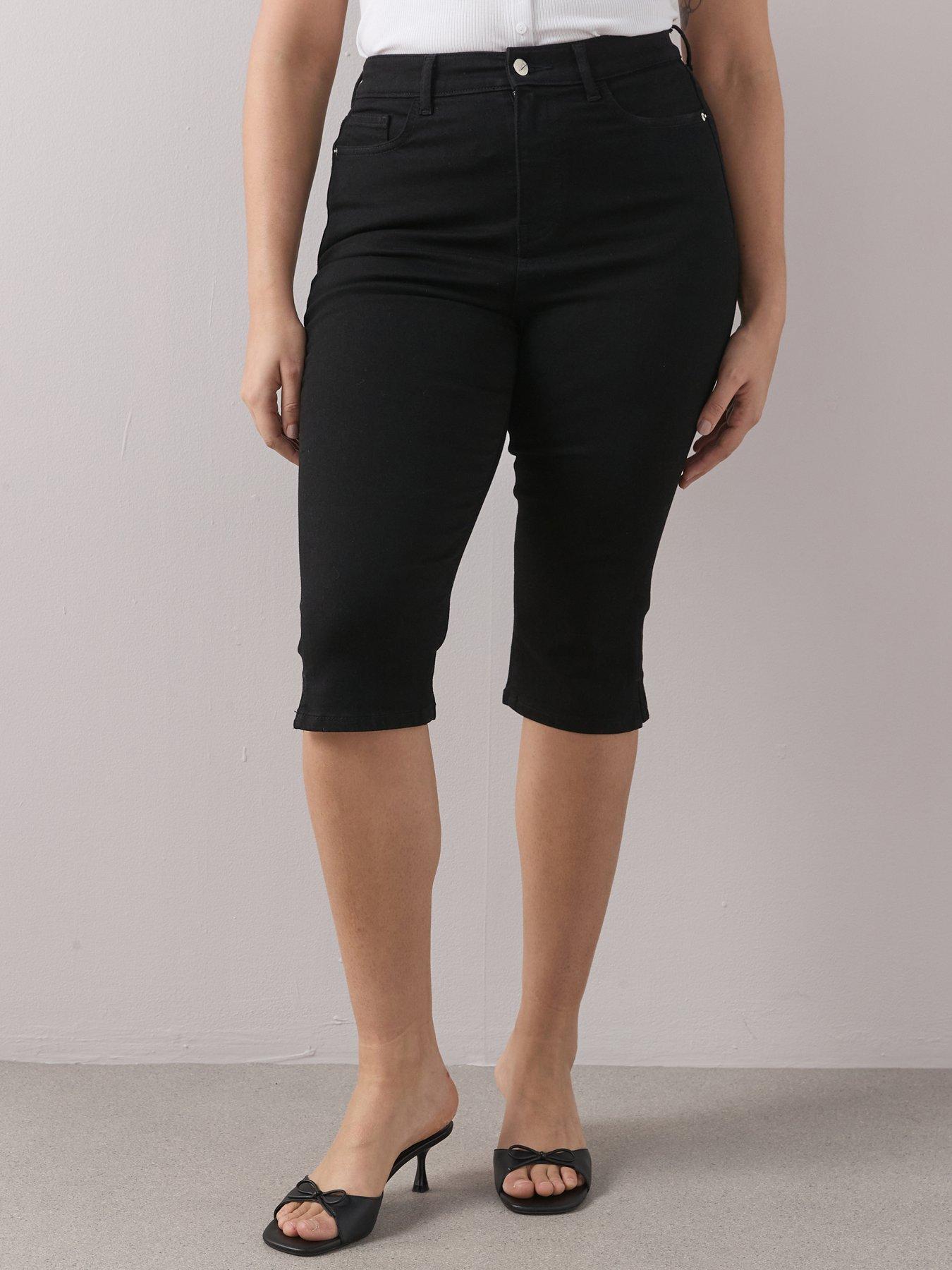 Image 1 of 6 of The Very Collection Curve Curve Elasticated Waist Capri Jean