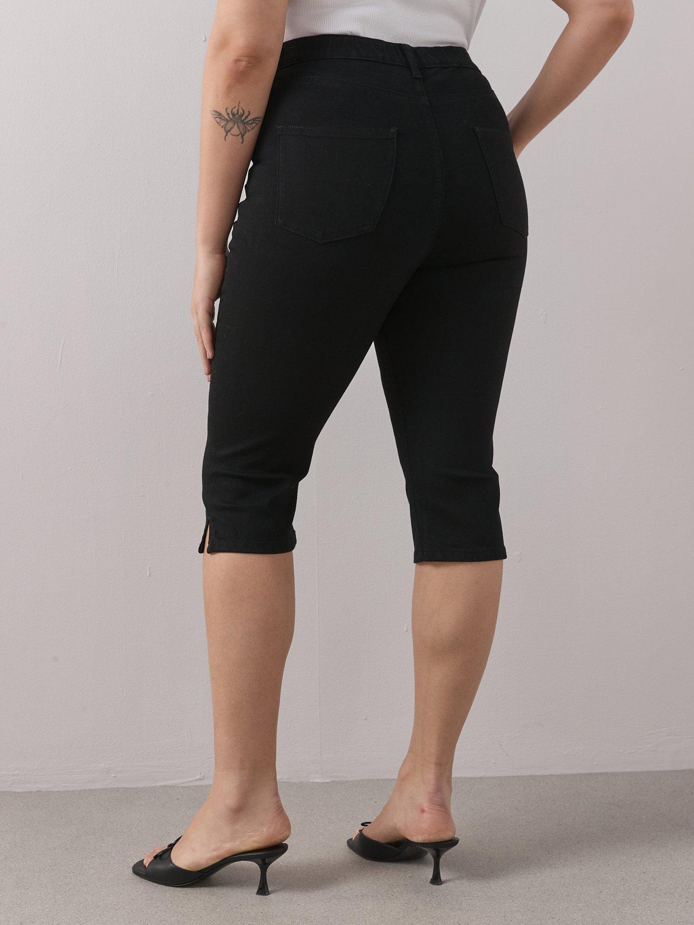 Image 2 of 6 of The Very Collection Curve Curve Elasticated Waist Capri Jean