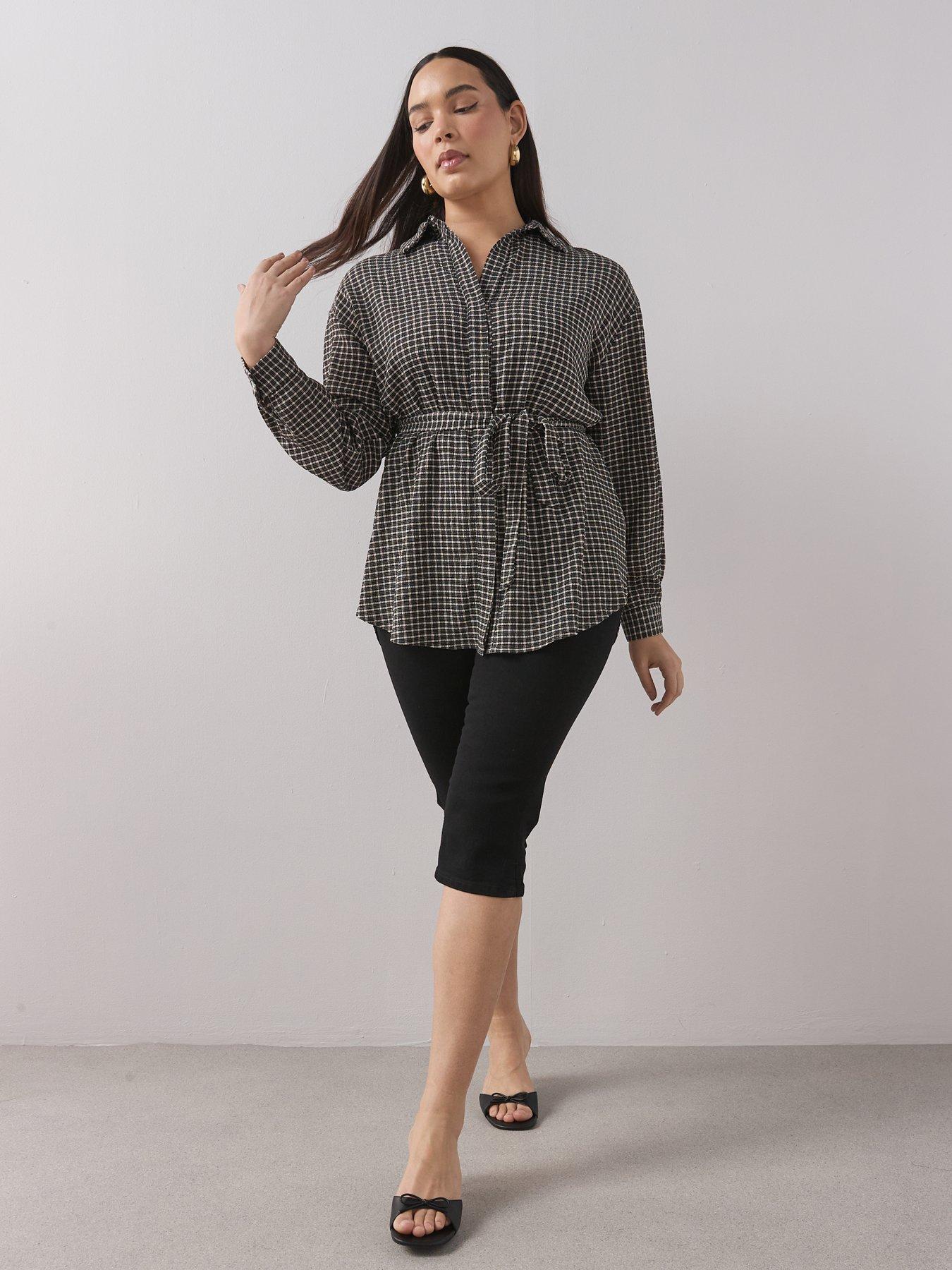 Image 6 of 6 of The Very Collection Curve Curve Elasticated Waist Capri Jean