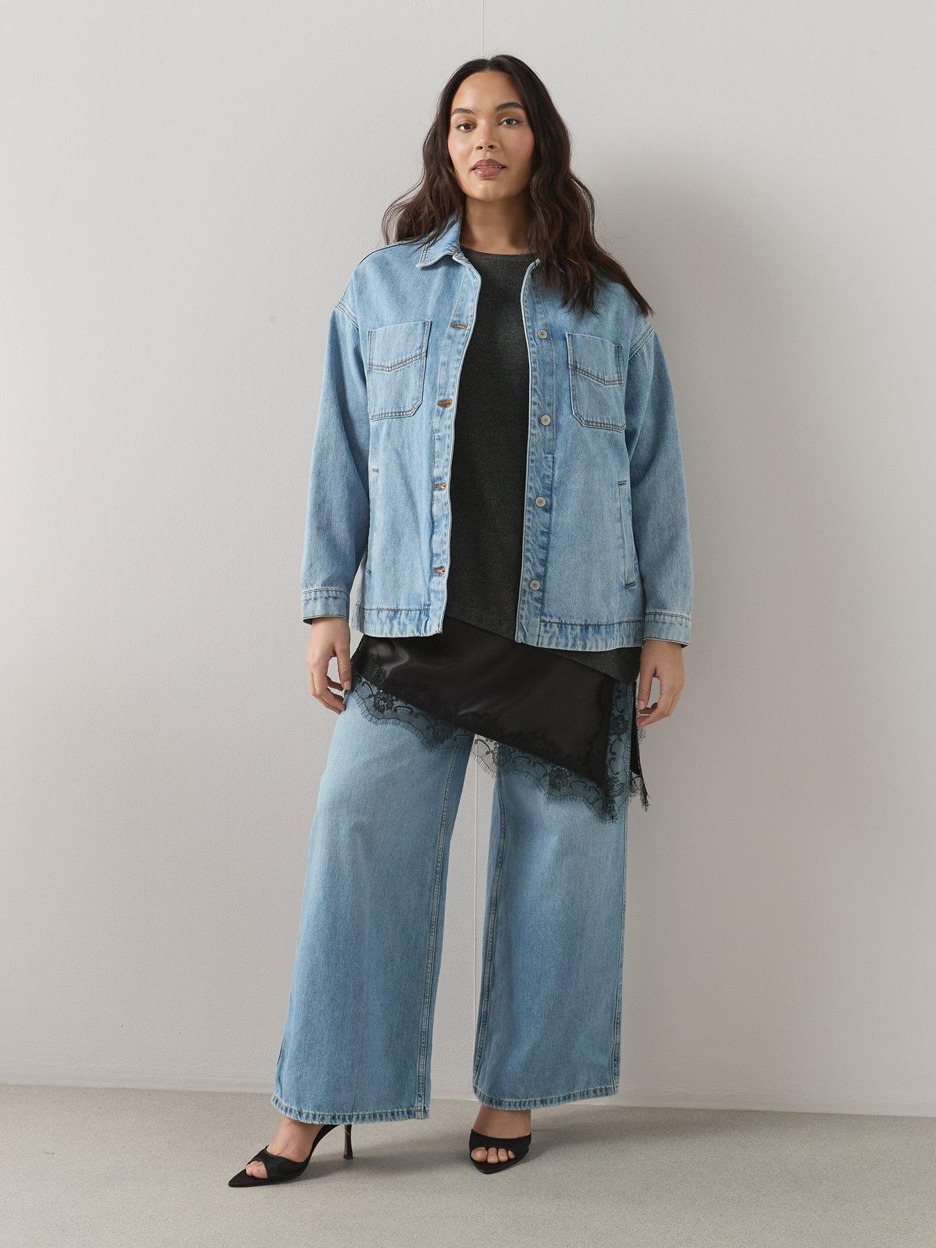 Image 3 of 6 of The Very Collection Curve Curve Oversized Denim Jacket