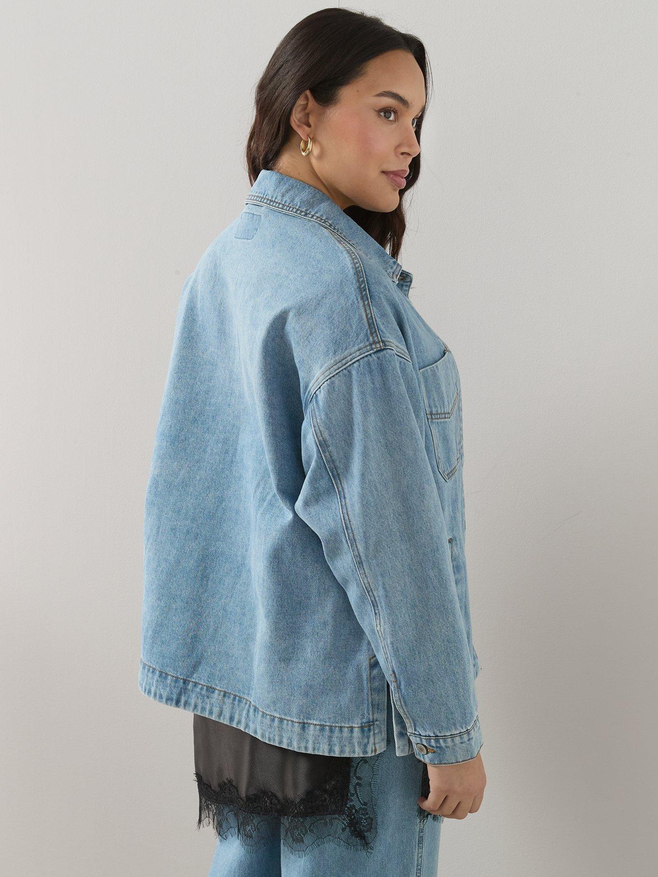 Image 6 of 6 of The Very Collection Curve Curve Oversized Denim Jacket