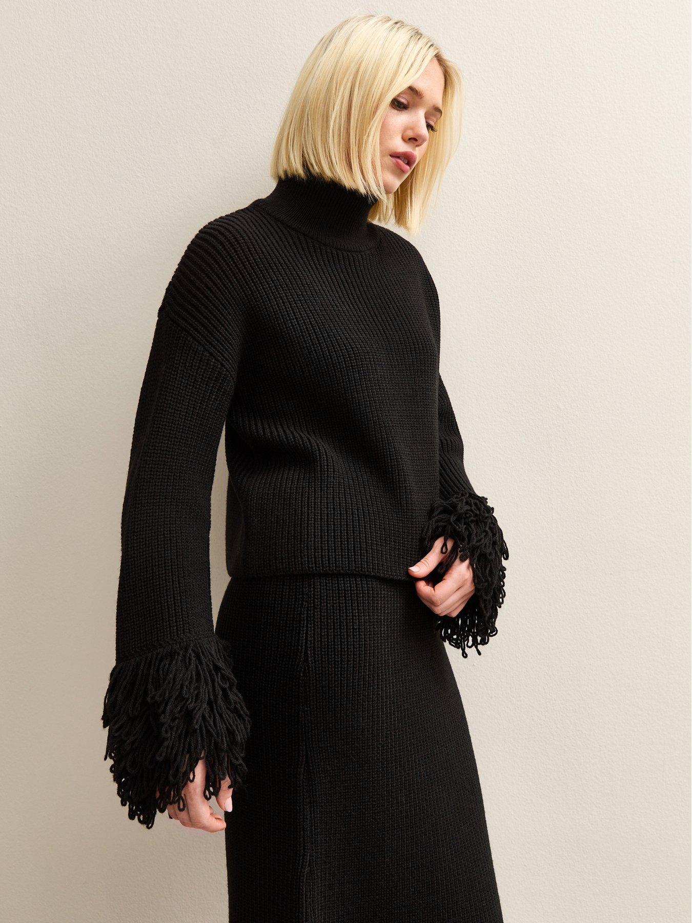 new-look-black-looped-fringe-high-neck-jumper