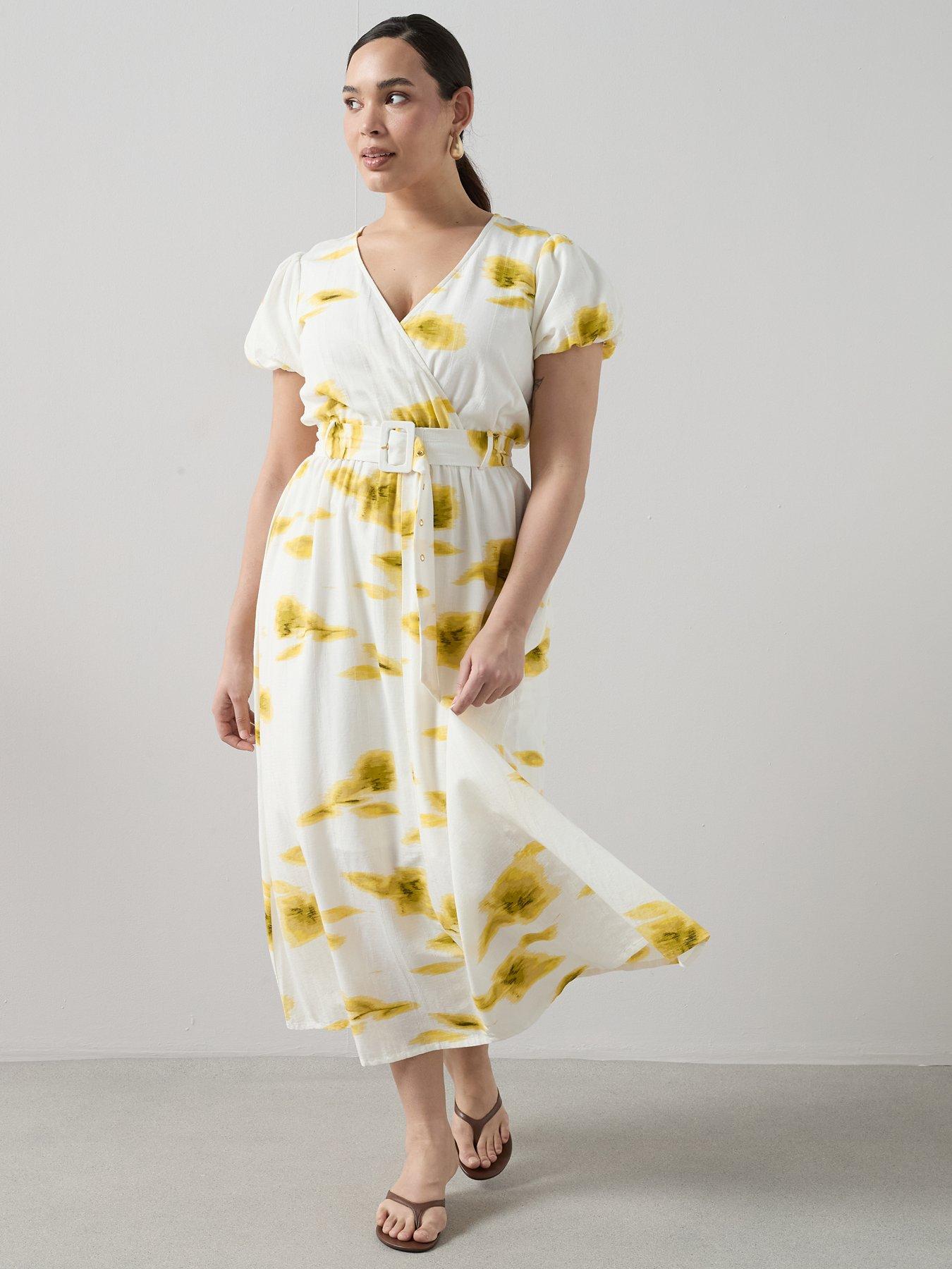 Image 1 of 6 of The Very Collection Curve Belted Wrap Midaxi Dress