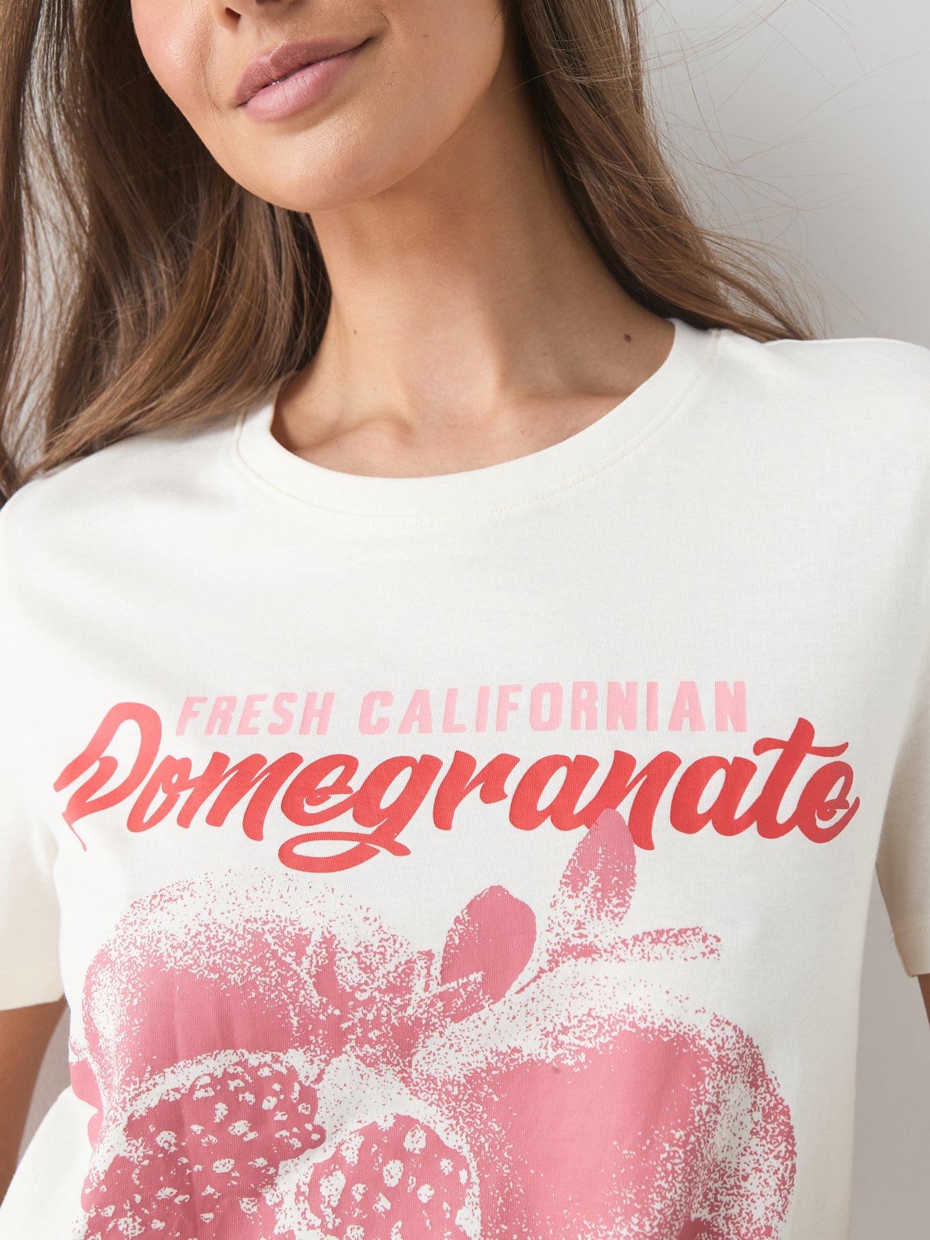 Image 4 of 5 of The Very Collection Fruit Graphic Tshirt And Stripe Short Pyjama Set