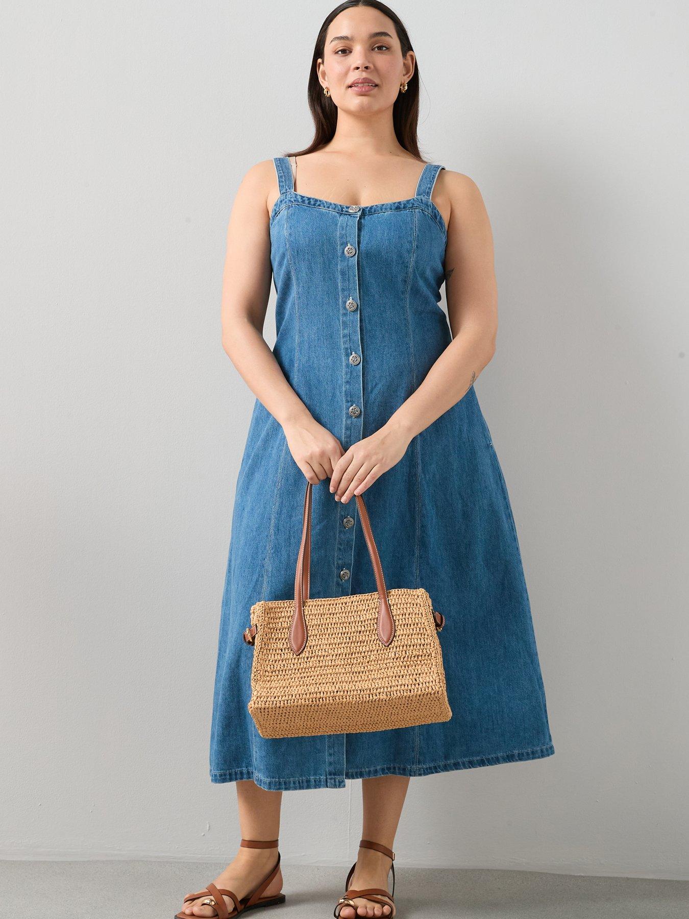 The Very Collection Curve Denim Sleeveless Midi Dress