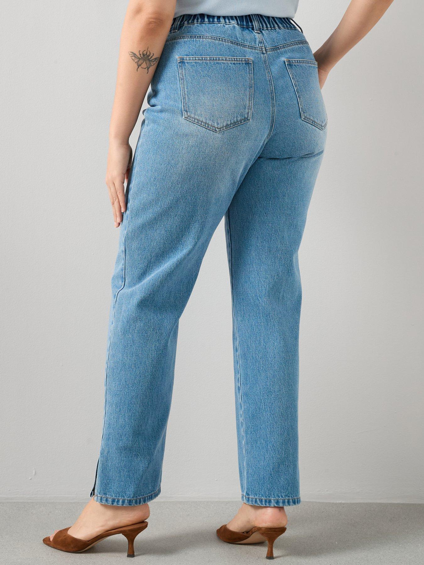 Image 2 of 6 of The Very Collection Curve Split Hem Straight Leg Jean