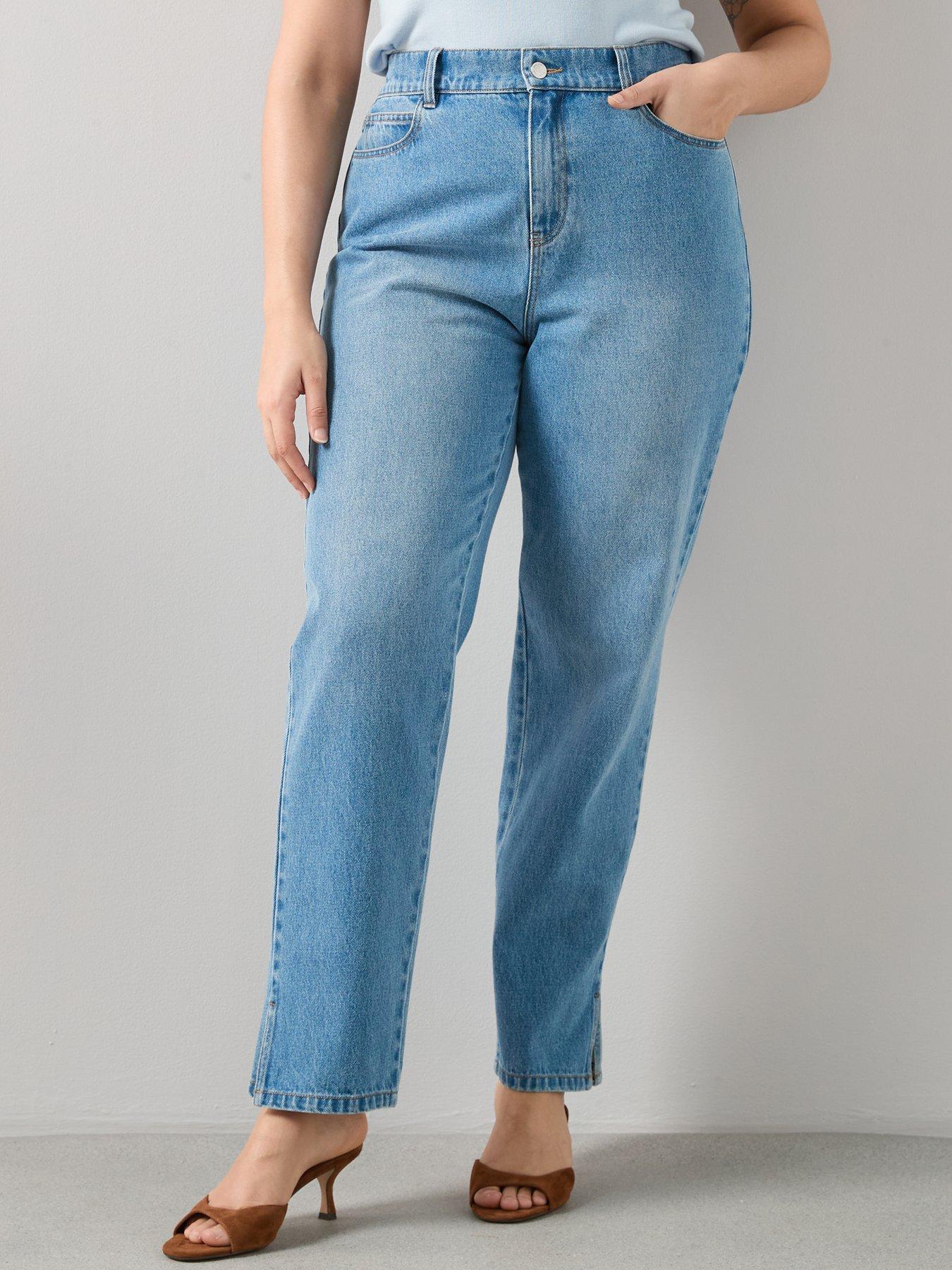 Image 3 of 6 of The Very Collection Curve Split Hem Straight Leg Jean