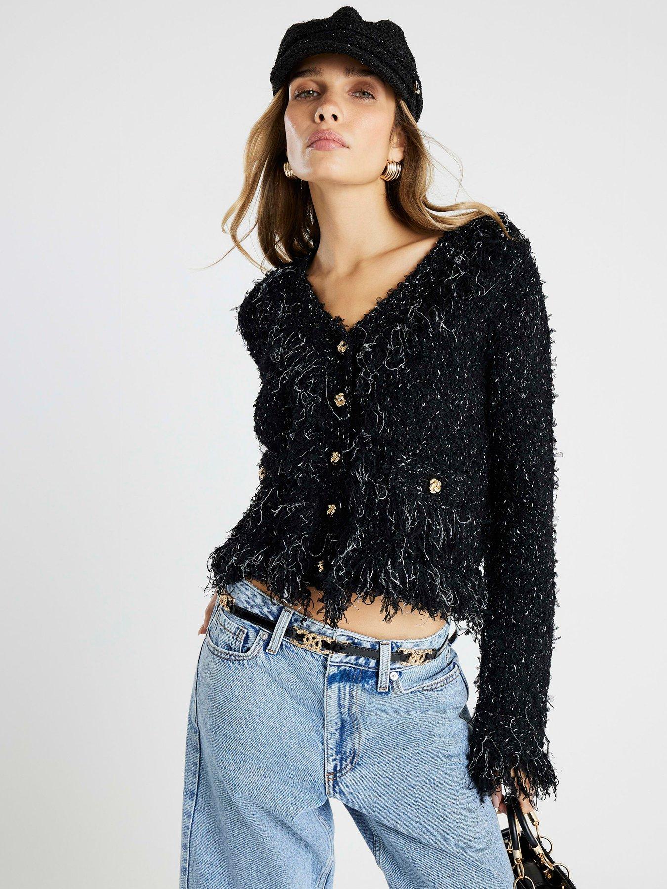 river-island-boucle-cardigan-ultimate-black