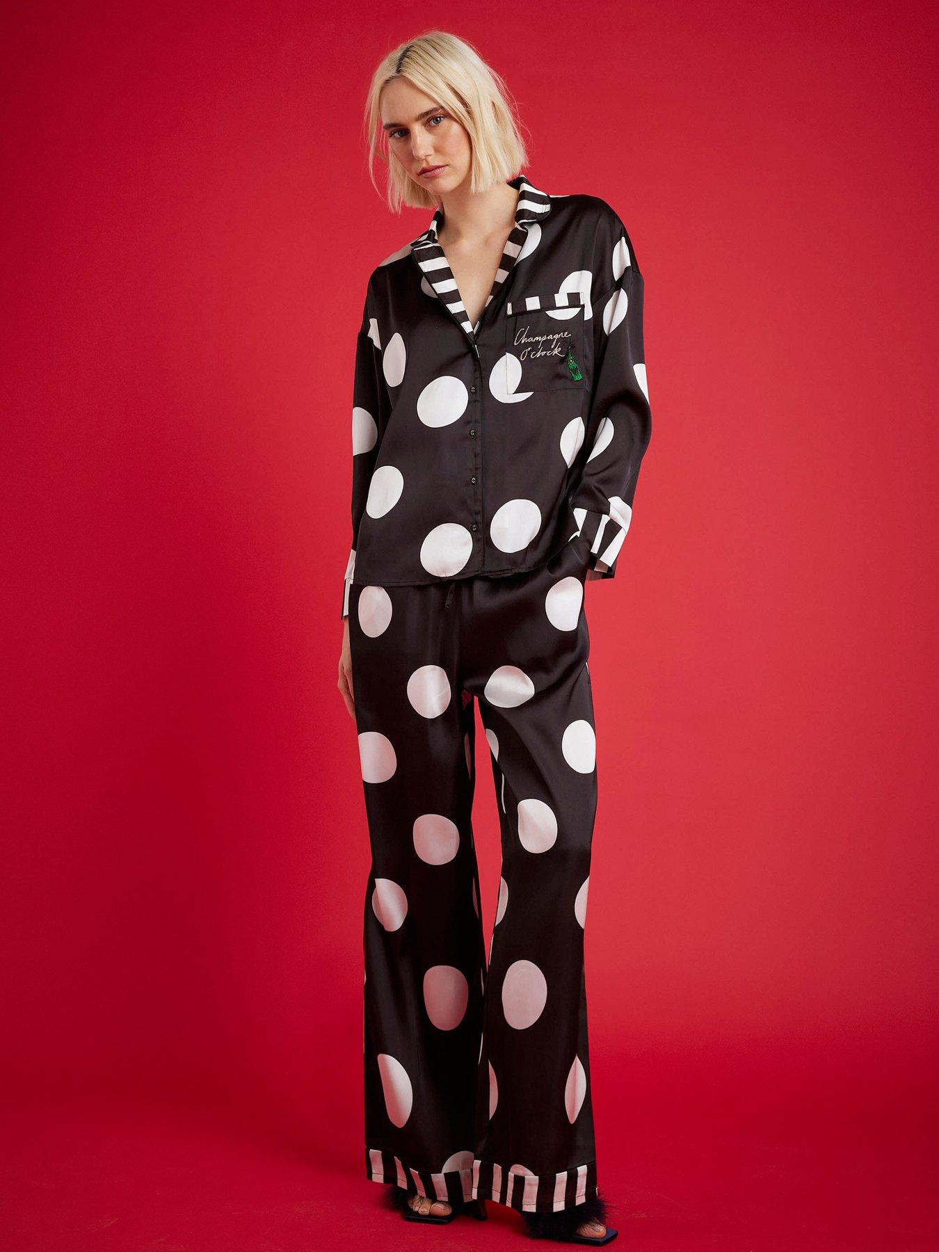 river-island-nephthys-checkerboard-pjs-blackfront