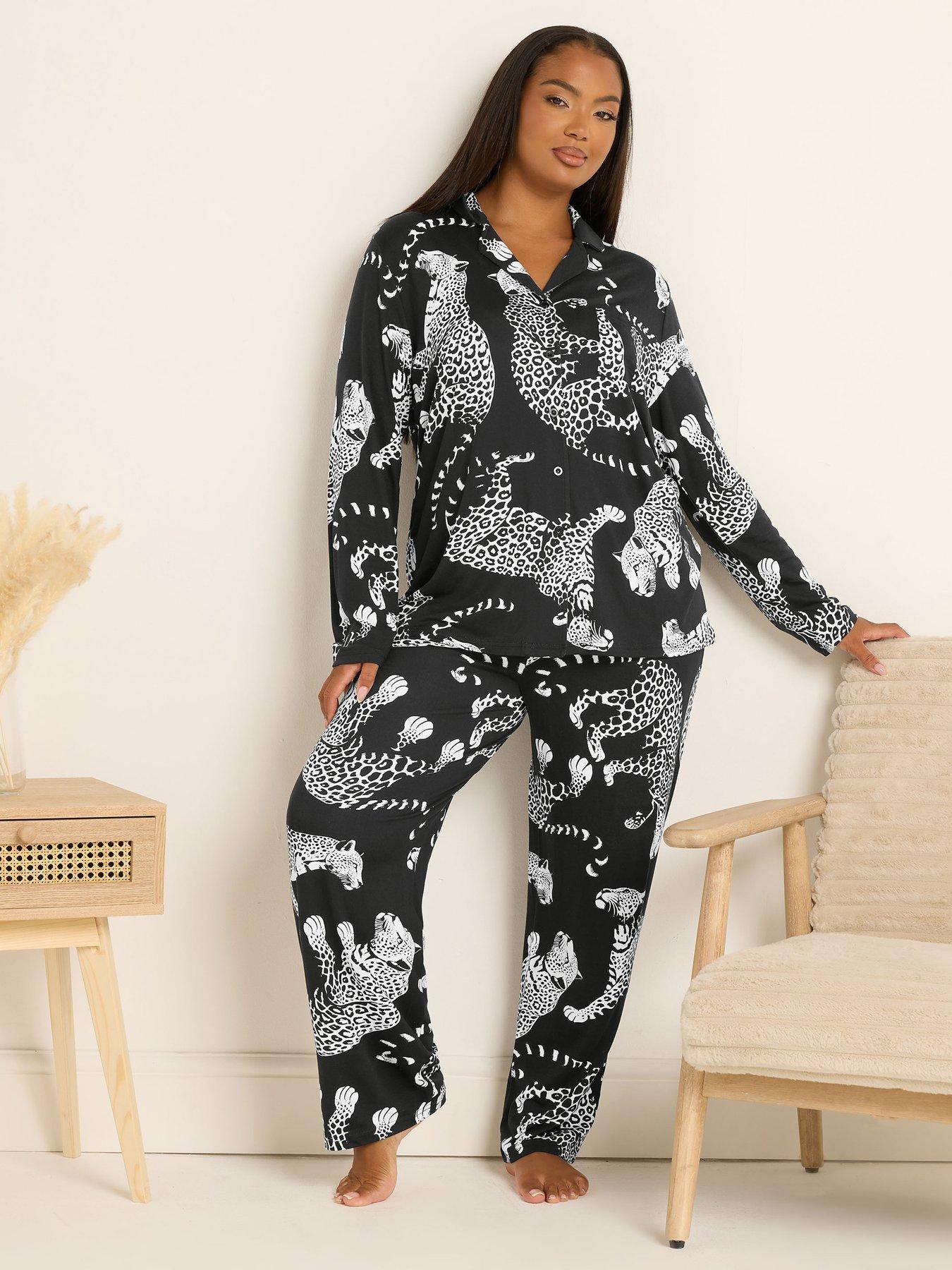 yours-curve-soft-touch-leopard-button-pyjama-set-blackback